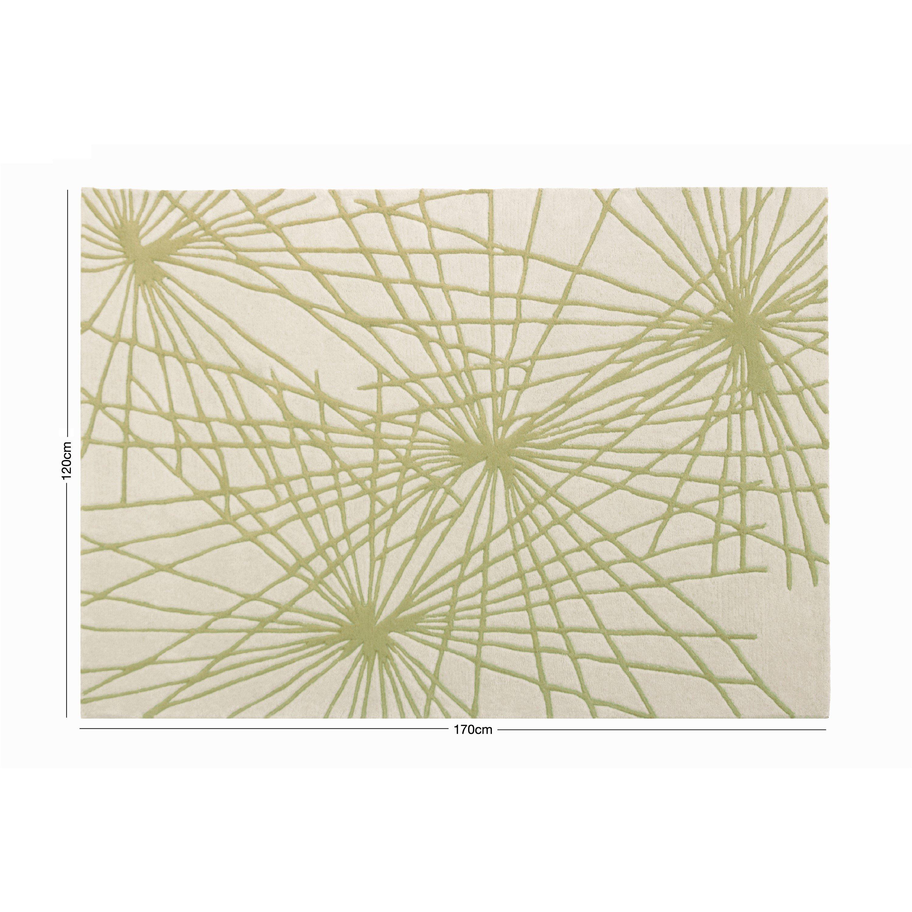 Green - Esselle - Aura Starburst Natural / Sage Green 120 x 170cm Ru - 5