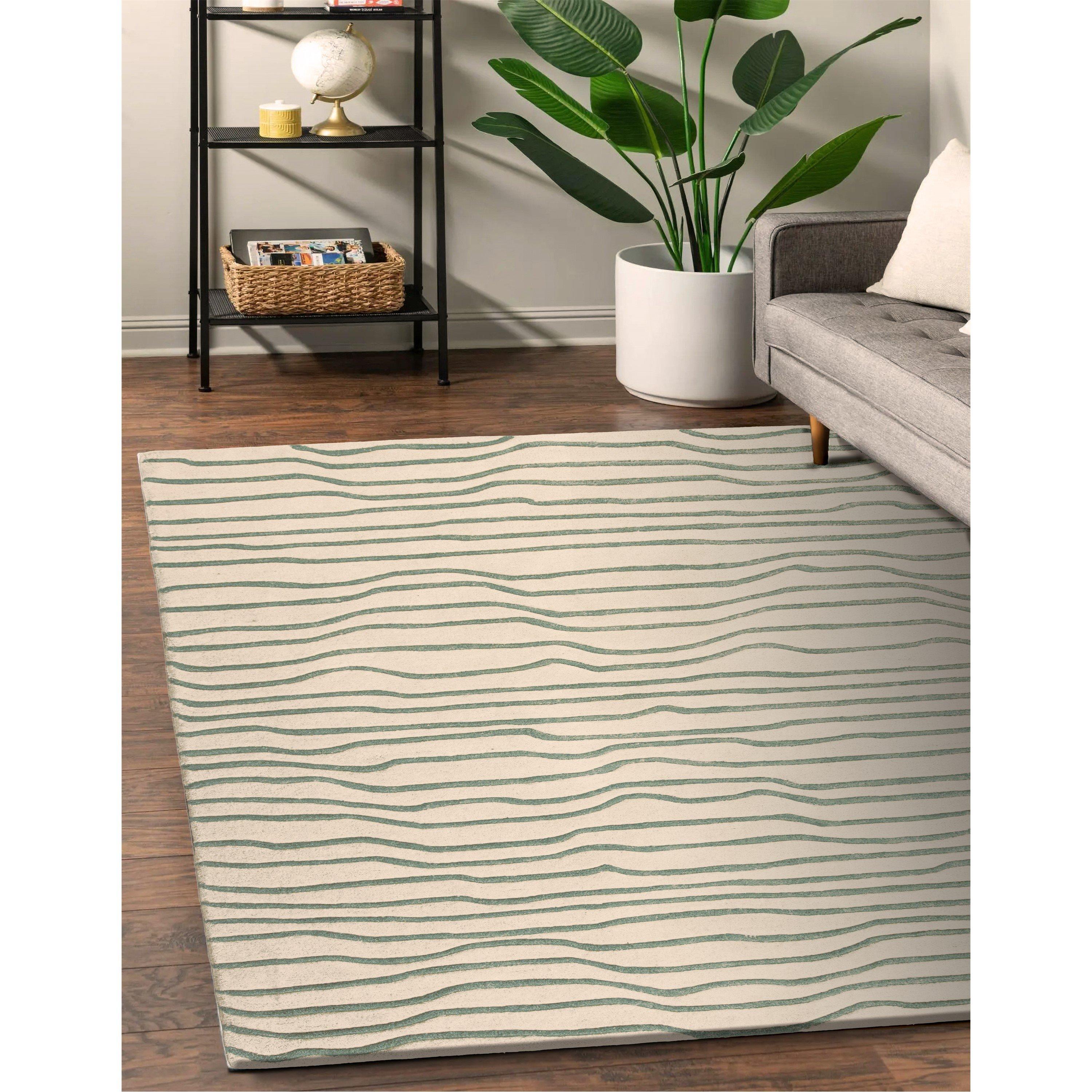 Green - Esselle - Aura Dune Natural / Green 120 x 170cm Rug - 6