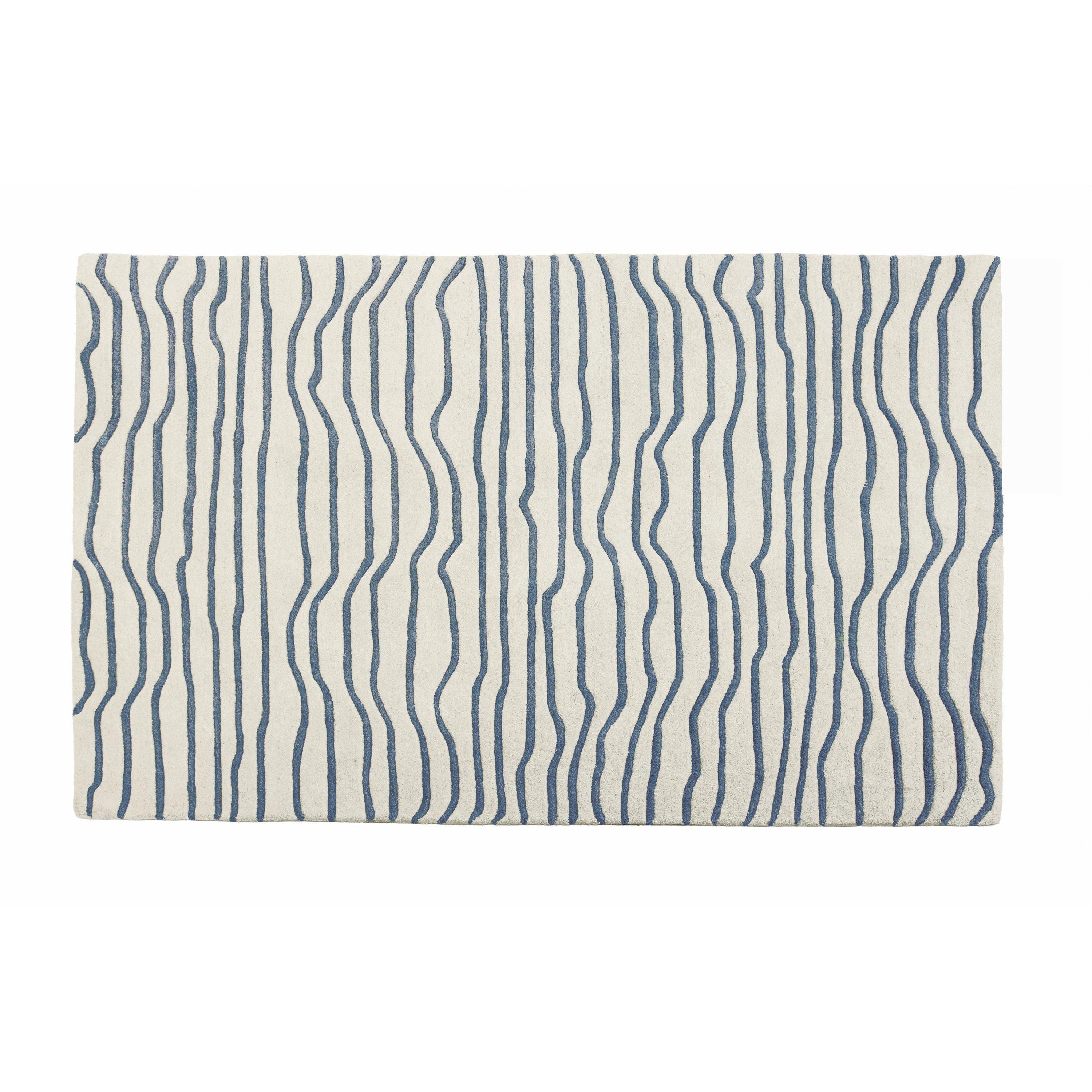 Blue - Esselle - Aura Dune Natural / Blue 120 x 170cm Rug - 1