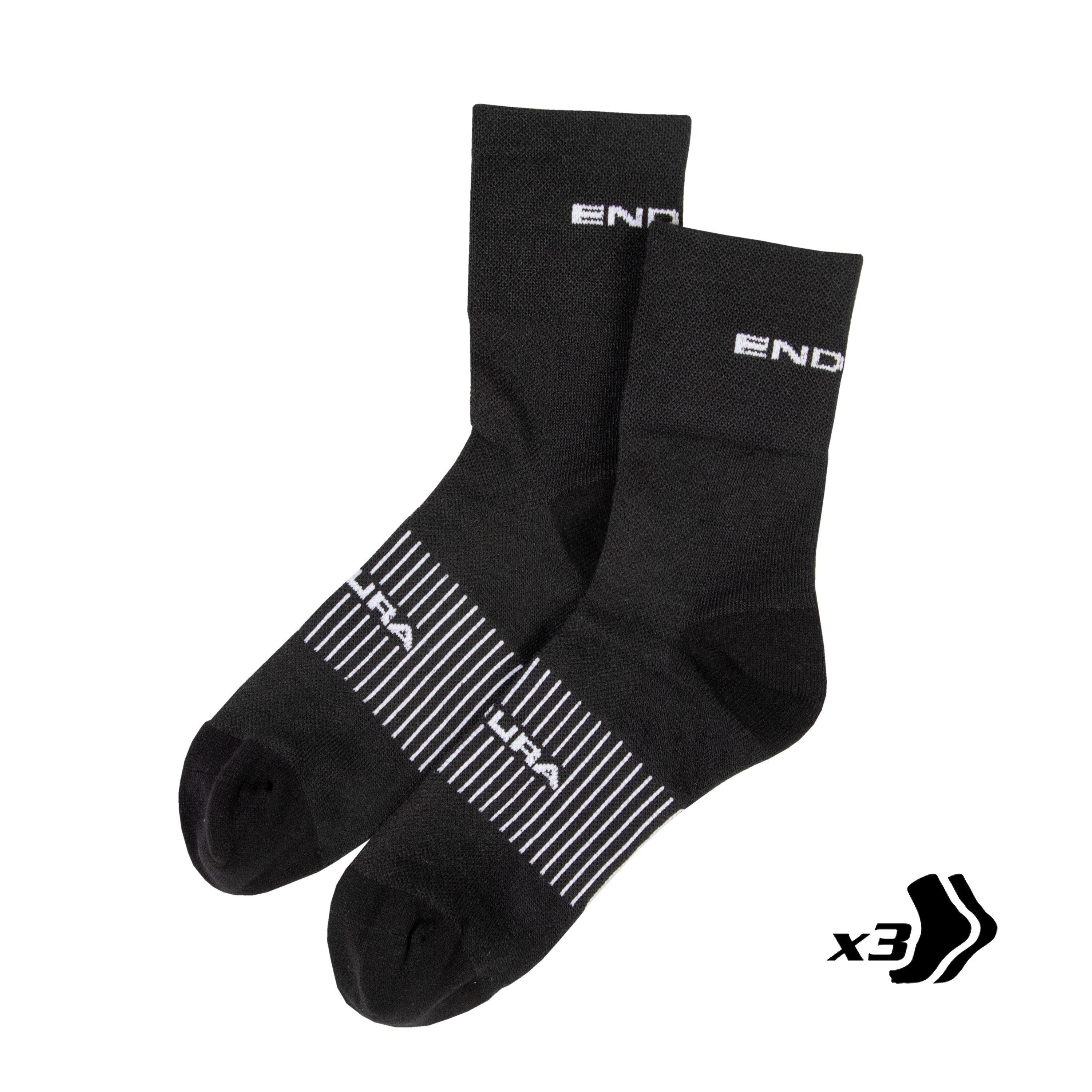 Black - Endura - Coolmax 3Pack Sock - 3