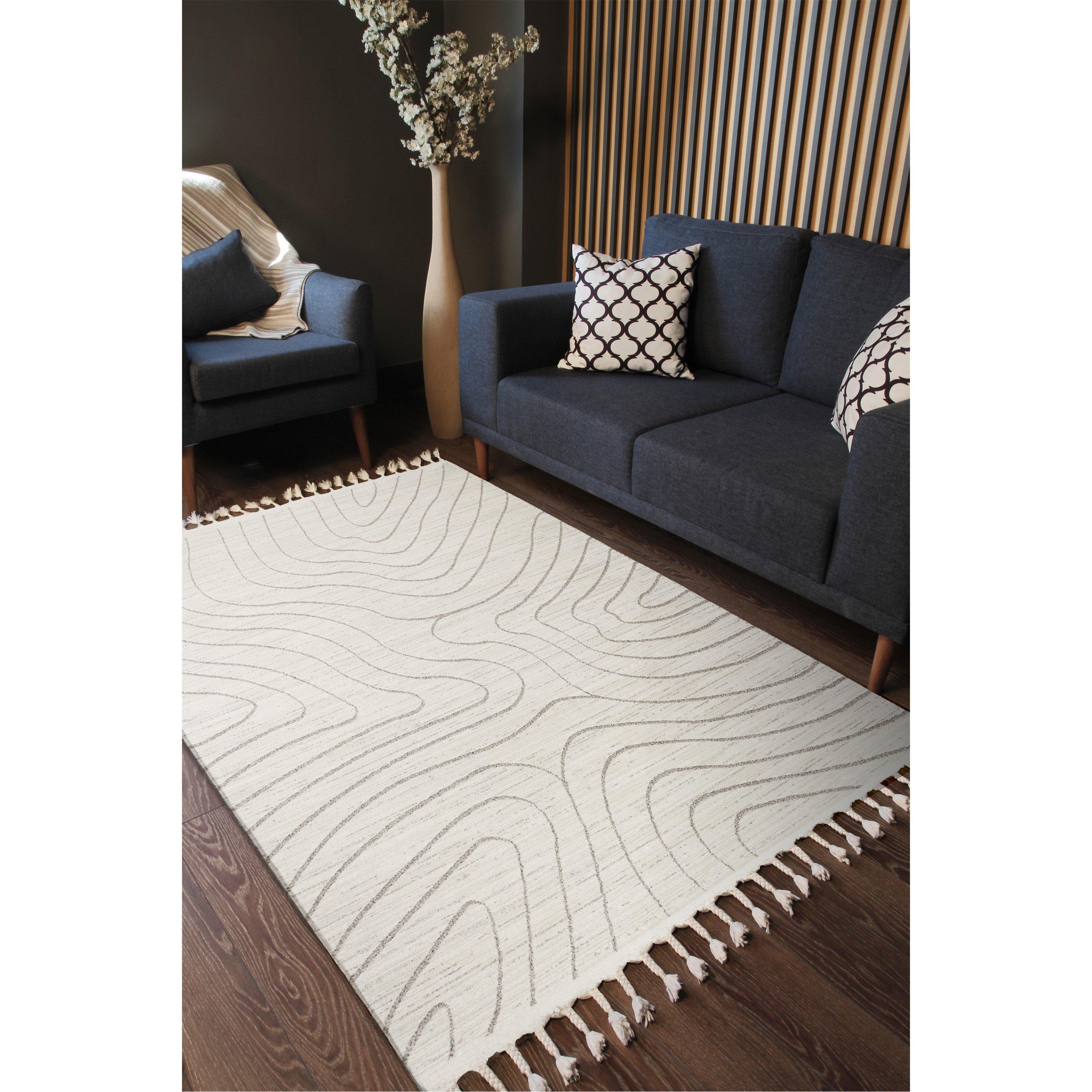 Cream - Esselle - Arctic Contour Natural / Mink 200 x 290cm Rug - 7