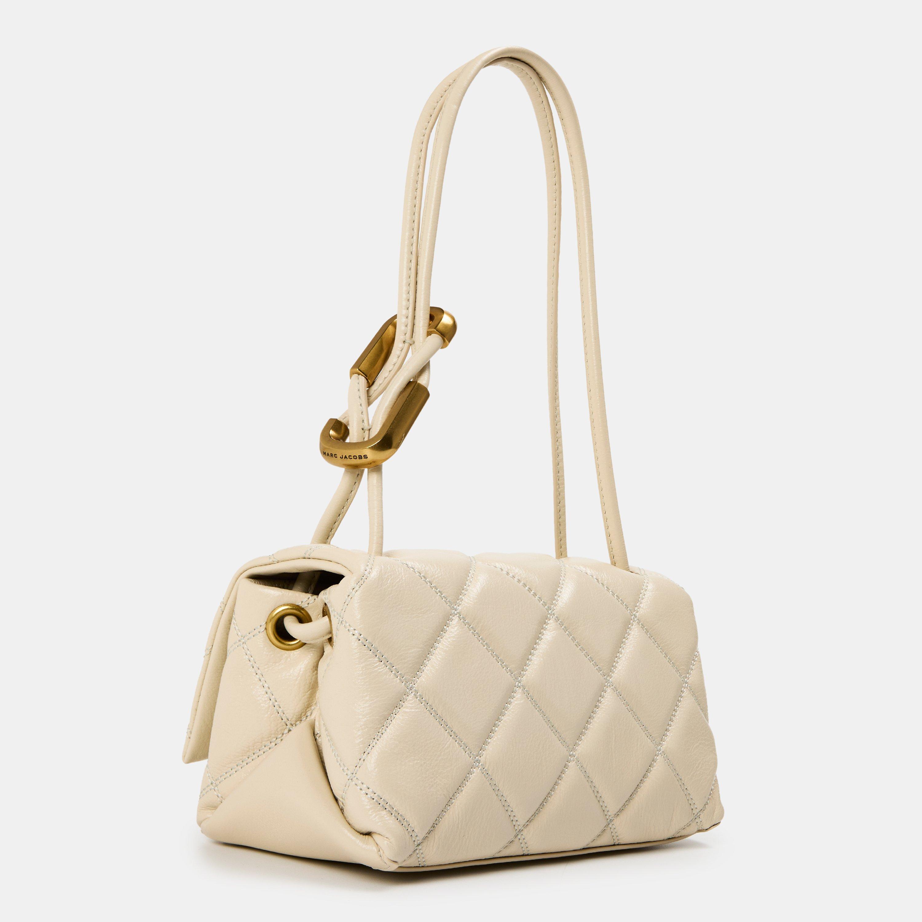 Cloud White - Marc Jacobs - Women's Quilted Chain Shoulder Bag - 2
