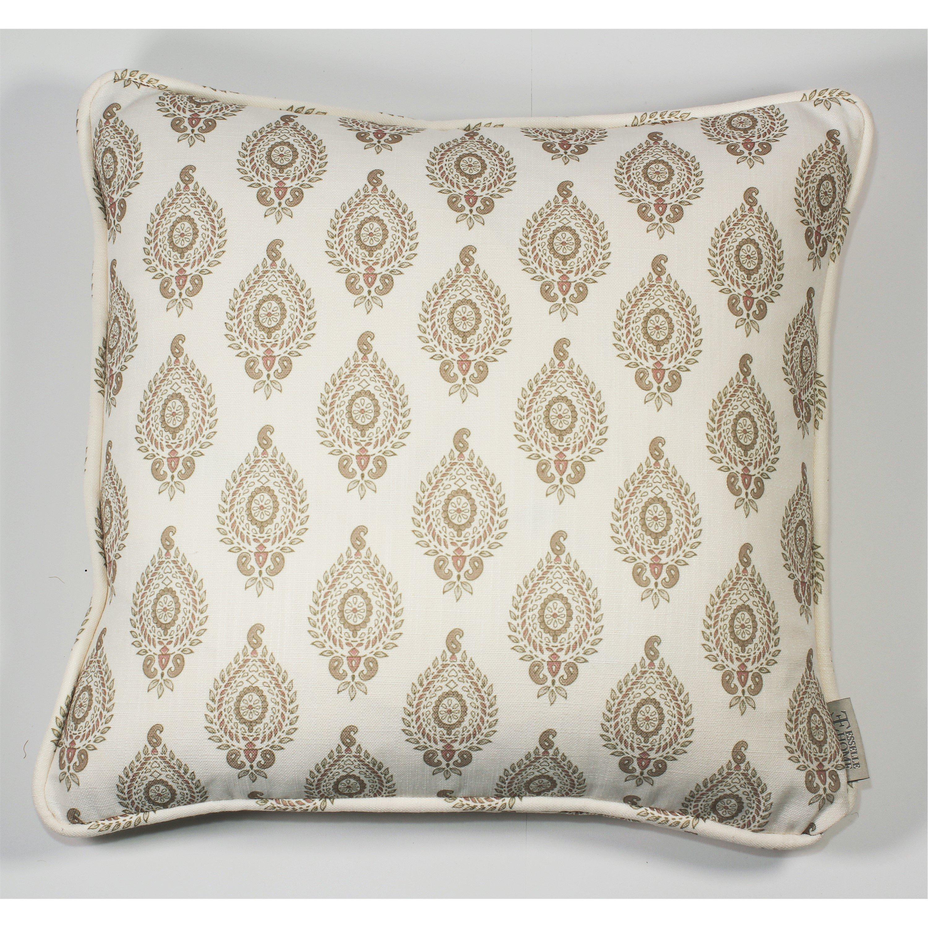 Neutral - Esselle - Naya Motif Neutral/Rose Cushion - 1
