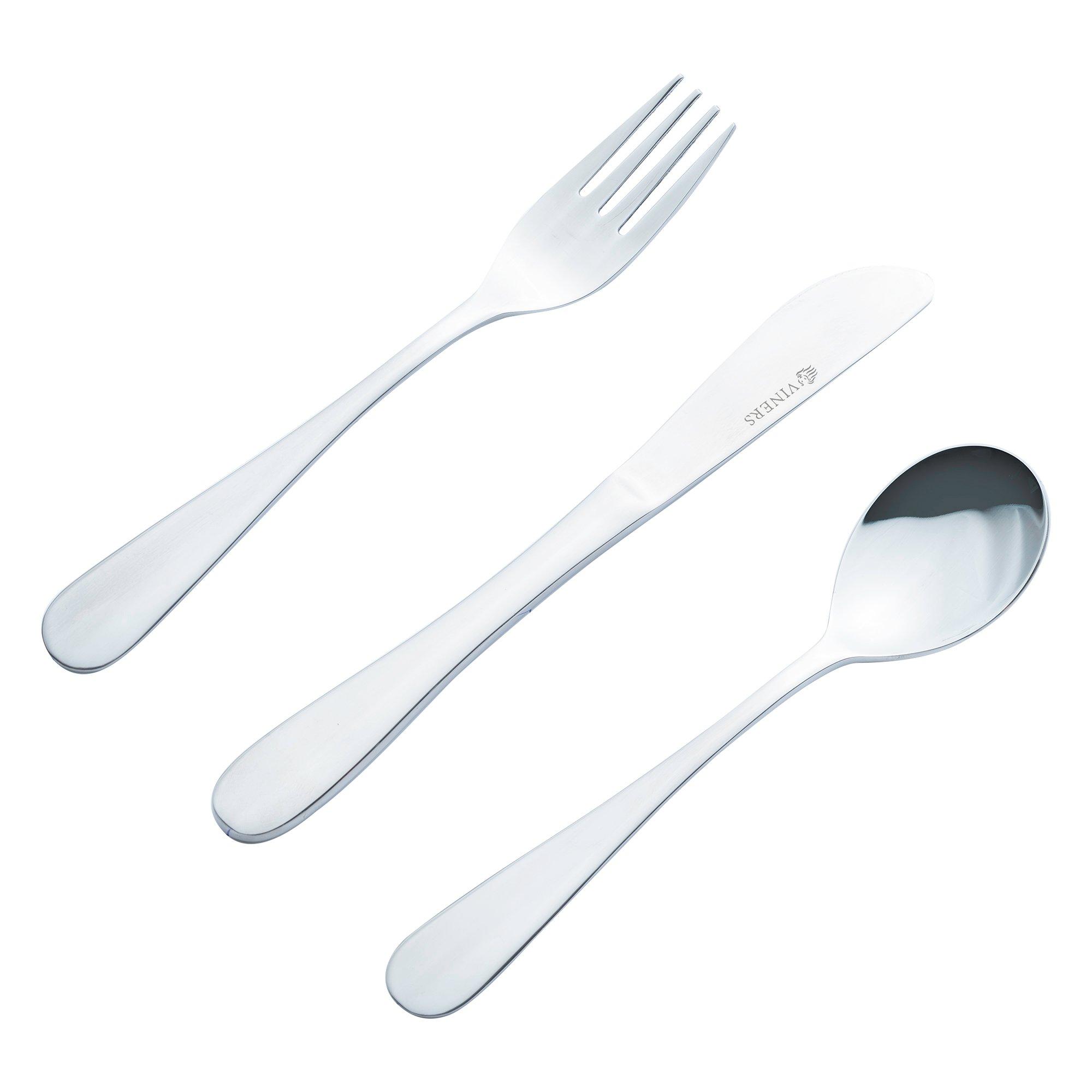 Silver - Viners - 3 Piece Kids Cutlery Set - 2