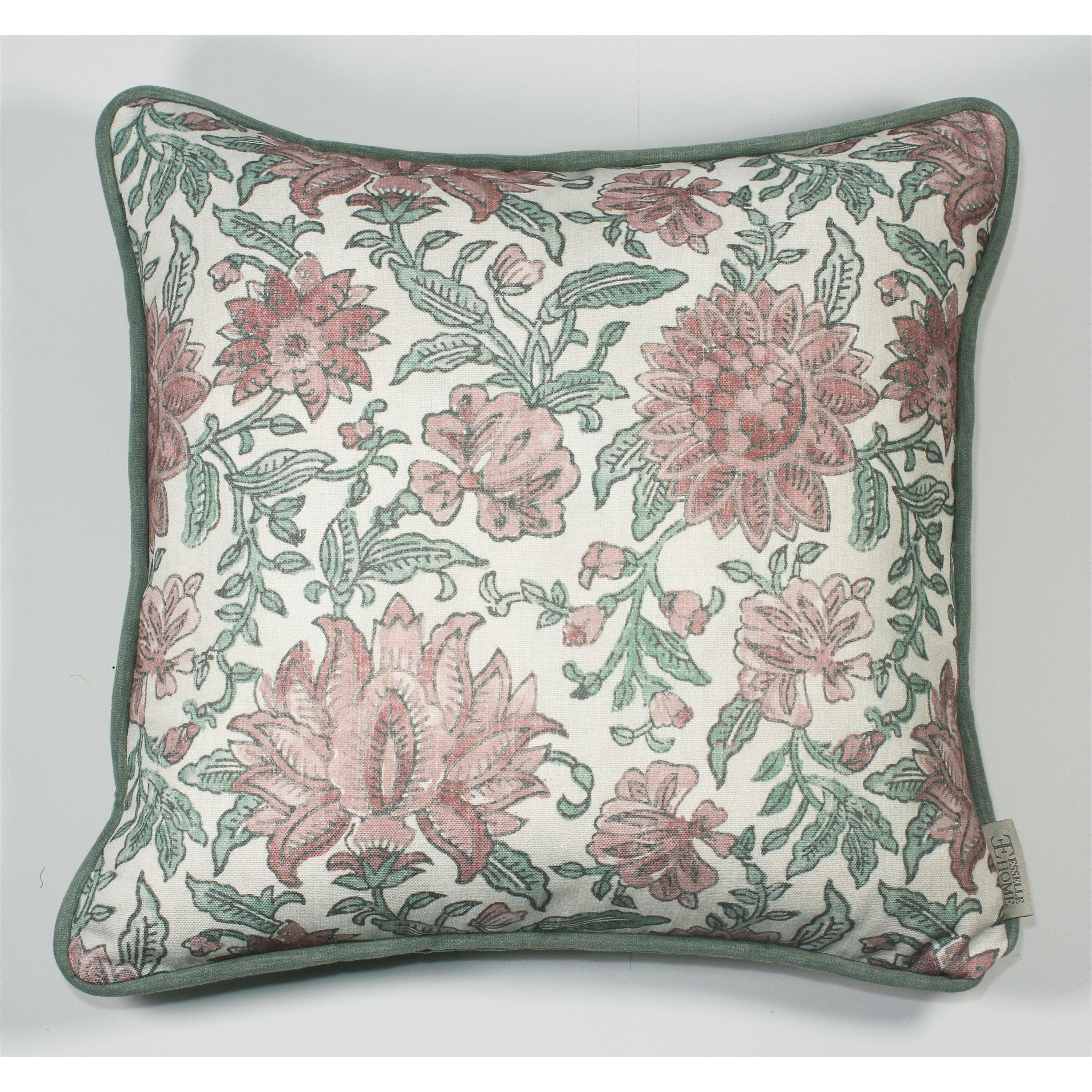 Pink - Esselle - Nima Floral Rose/Sage Cushion - 1