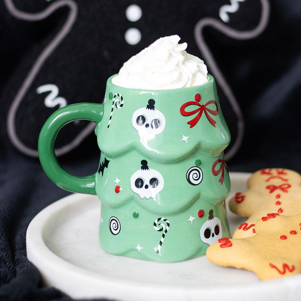 Green - Something Different - Creepy Christmas Tree Mug - 1