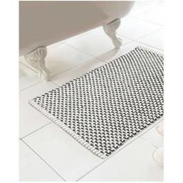 Country Club Bath Mat Basket Weave Design 46x76cm - Grey