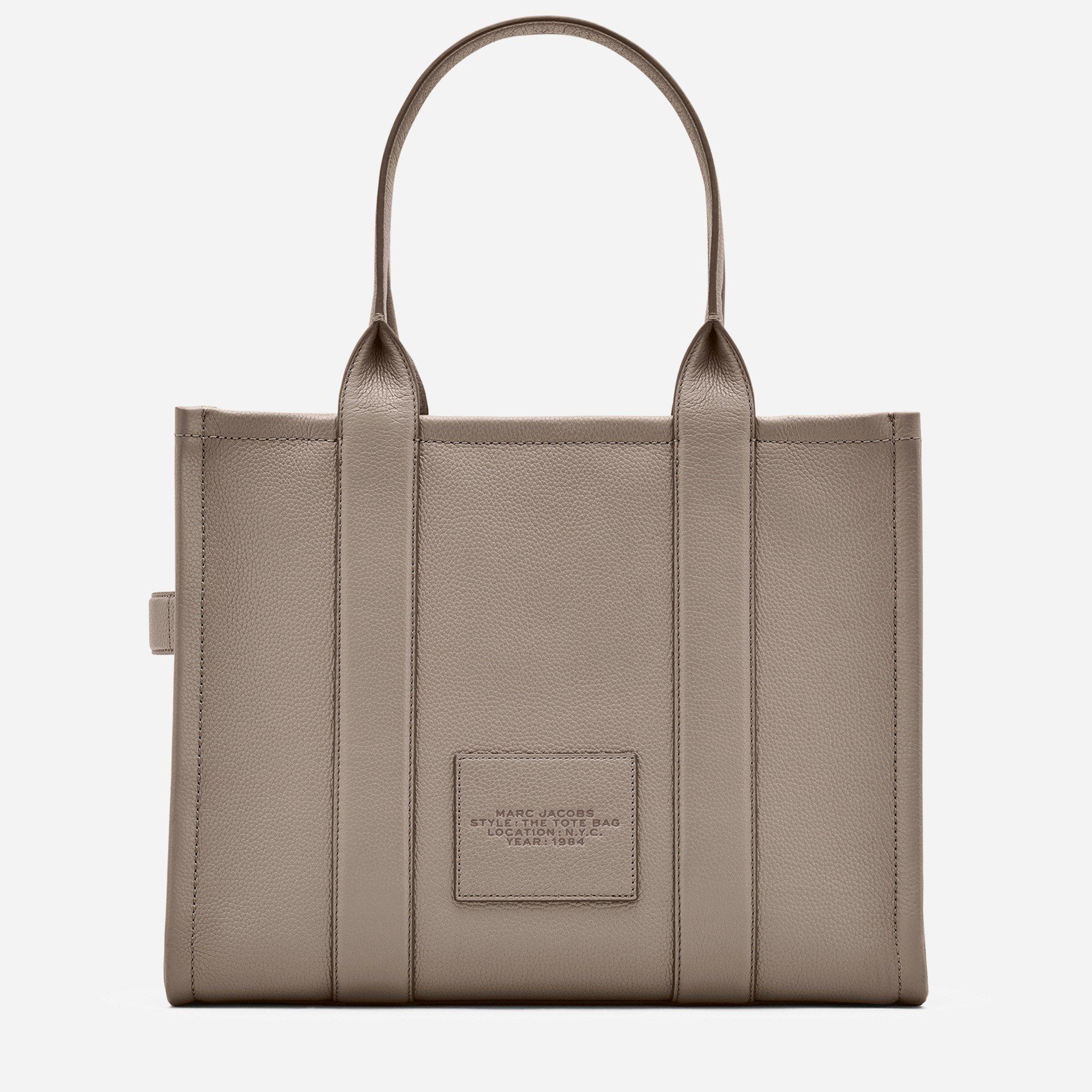 Cement - Marc Jacobs - Women's Large Leather Tote Bag - 2