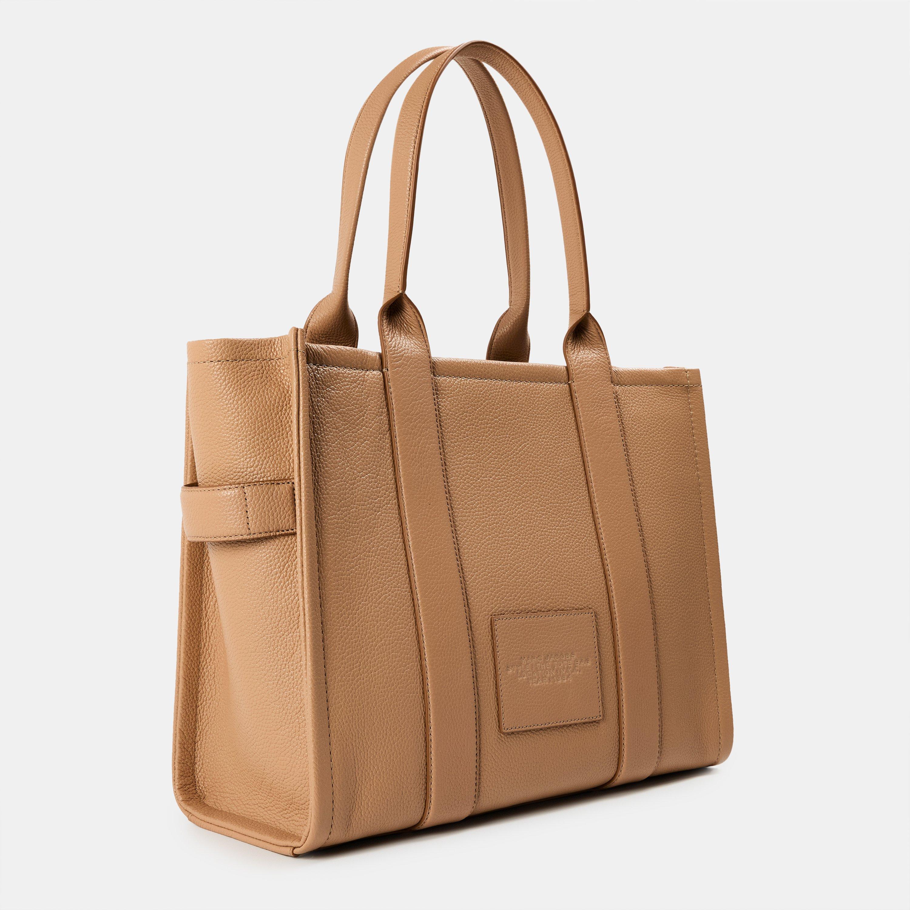 Camel - Marc Jacobs - Women's Large Leather Tote Bag - 2