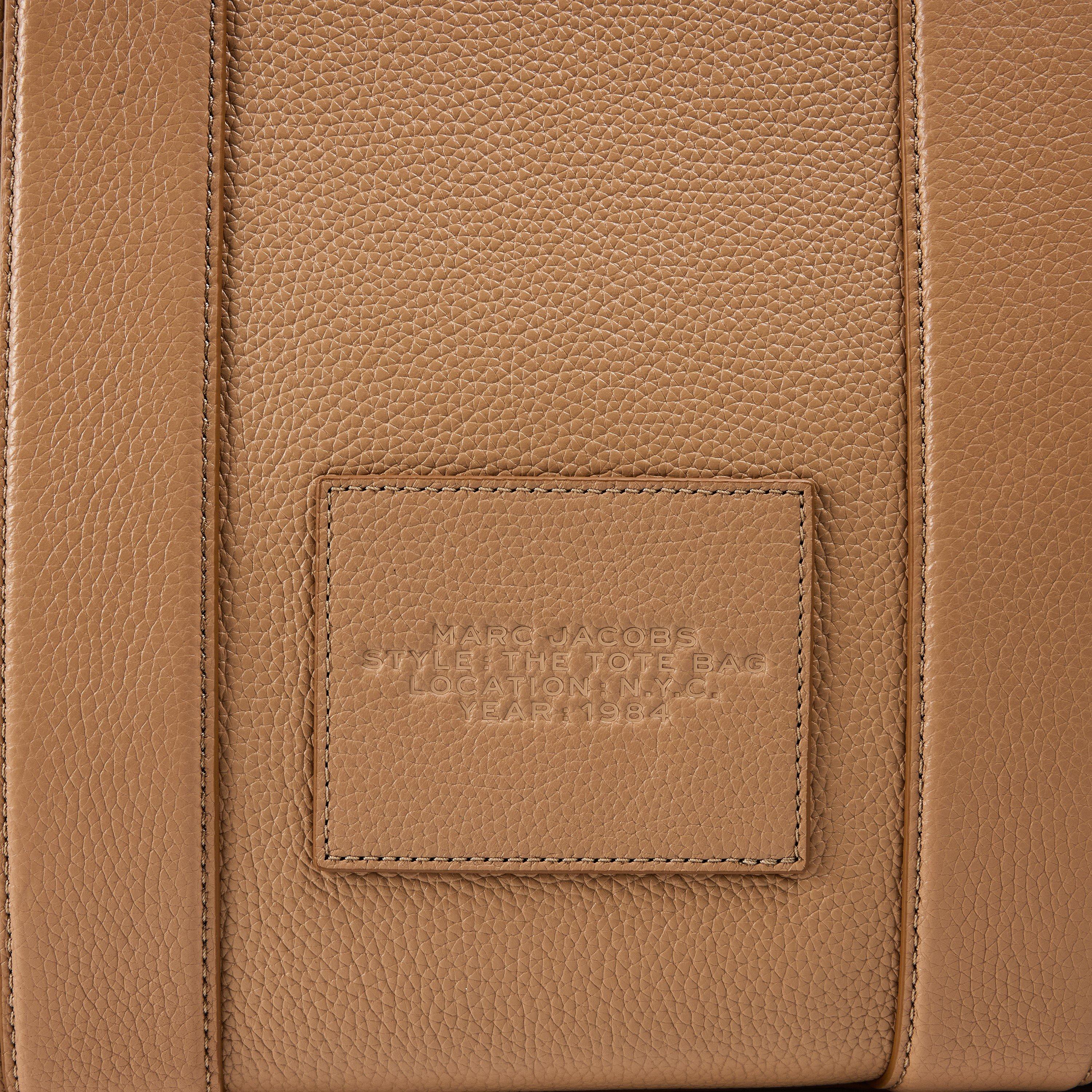 Camel - Marc Jacobs - Women's Large Leather Tote Bag - 3