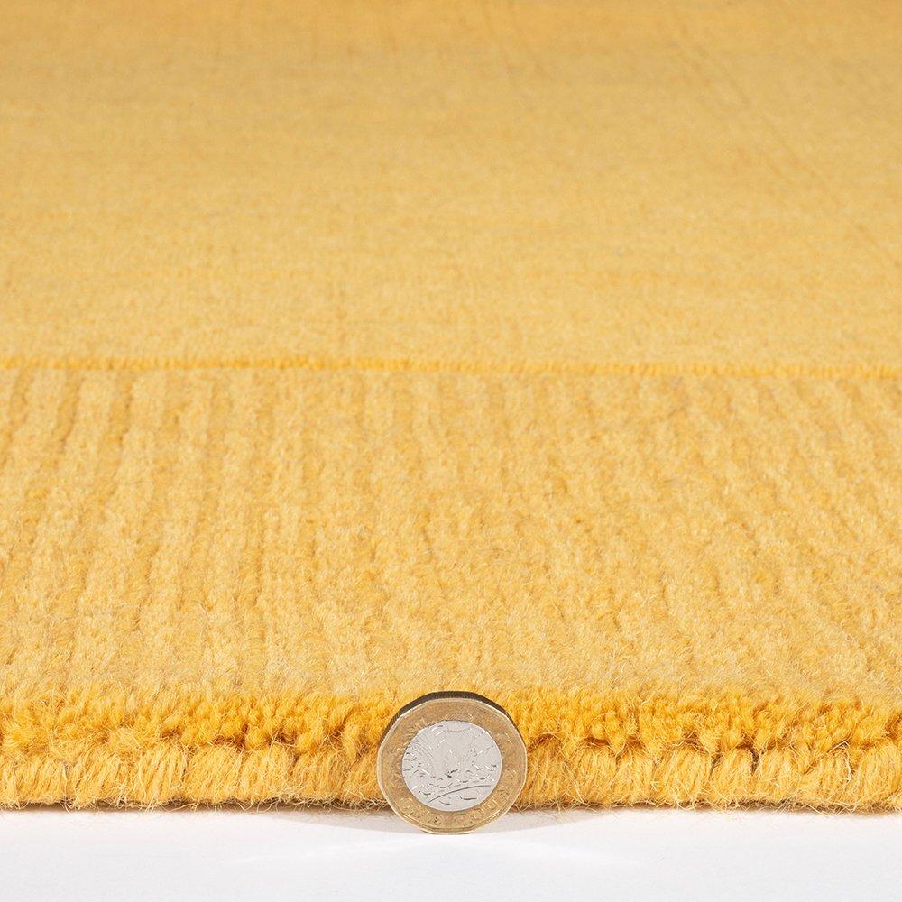 Yellow - Esselle - Esme Wool Ochre Rug 80x150cm - 5
