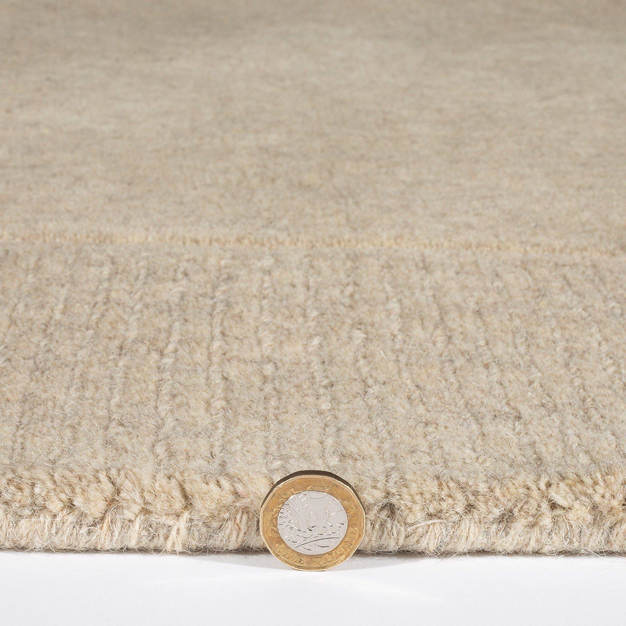 Neutral - Esselle - Esme Wool Stone Rug 80x150cm - 6