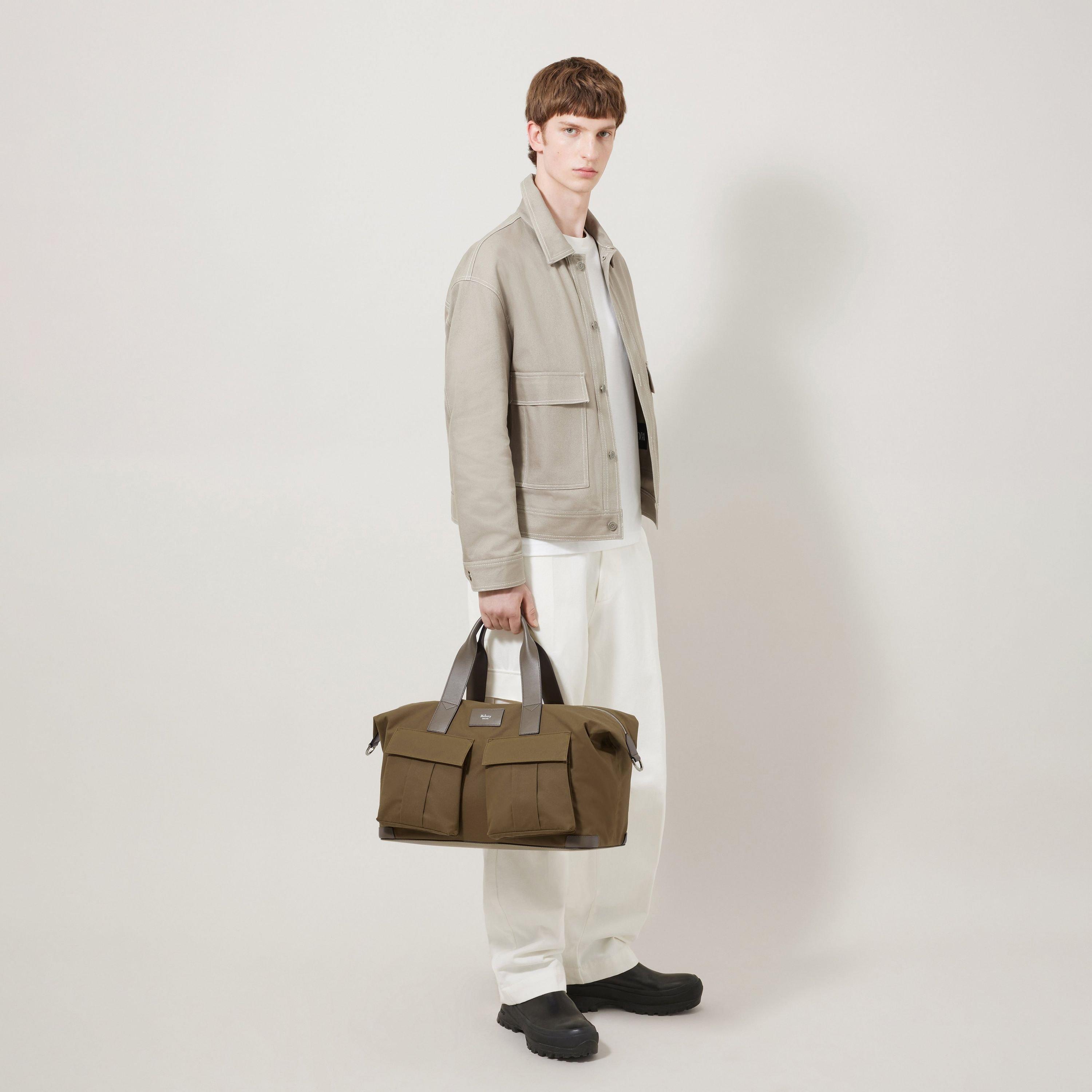 Dark Moss - Mulberry - Waxed Cotton Day Clipper Holdall - 3