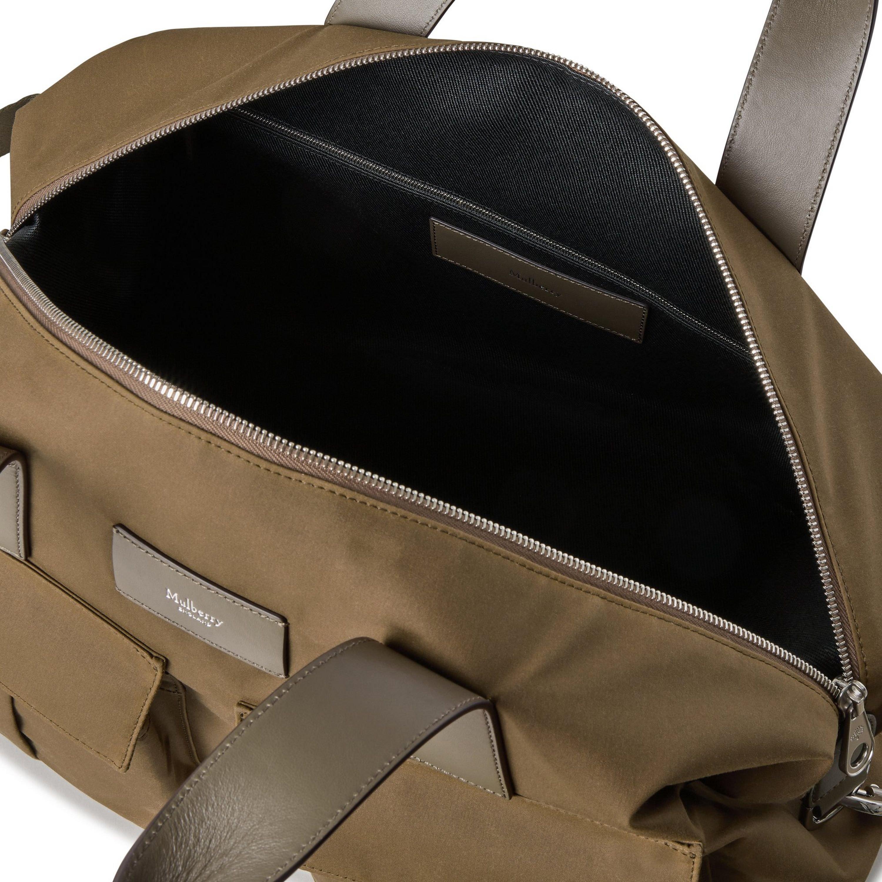 Dark Moss - Mulberry - Waxed Cotton Day Clipper Holdall - 5