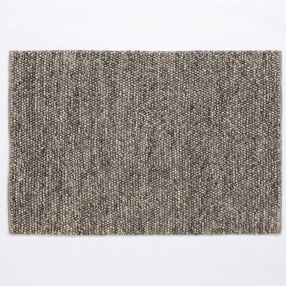 Grey - Esselle - Delilah Mottled Wool Pebble Grey Rug 200x290cm - 1