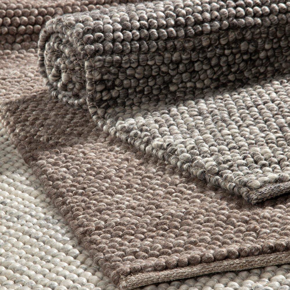 Grey - Esselle - Delilah Mottled Wool Pebble Grey Rug 200x290cm - 3