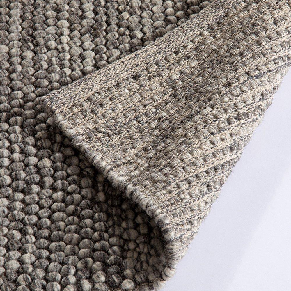 Grey - Esselle - Delilah Mottled Wool Pebble Grey Rug 200x290cm - 4