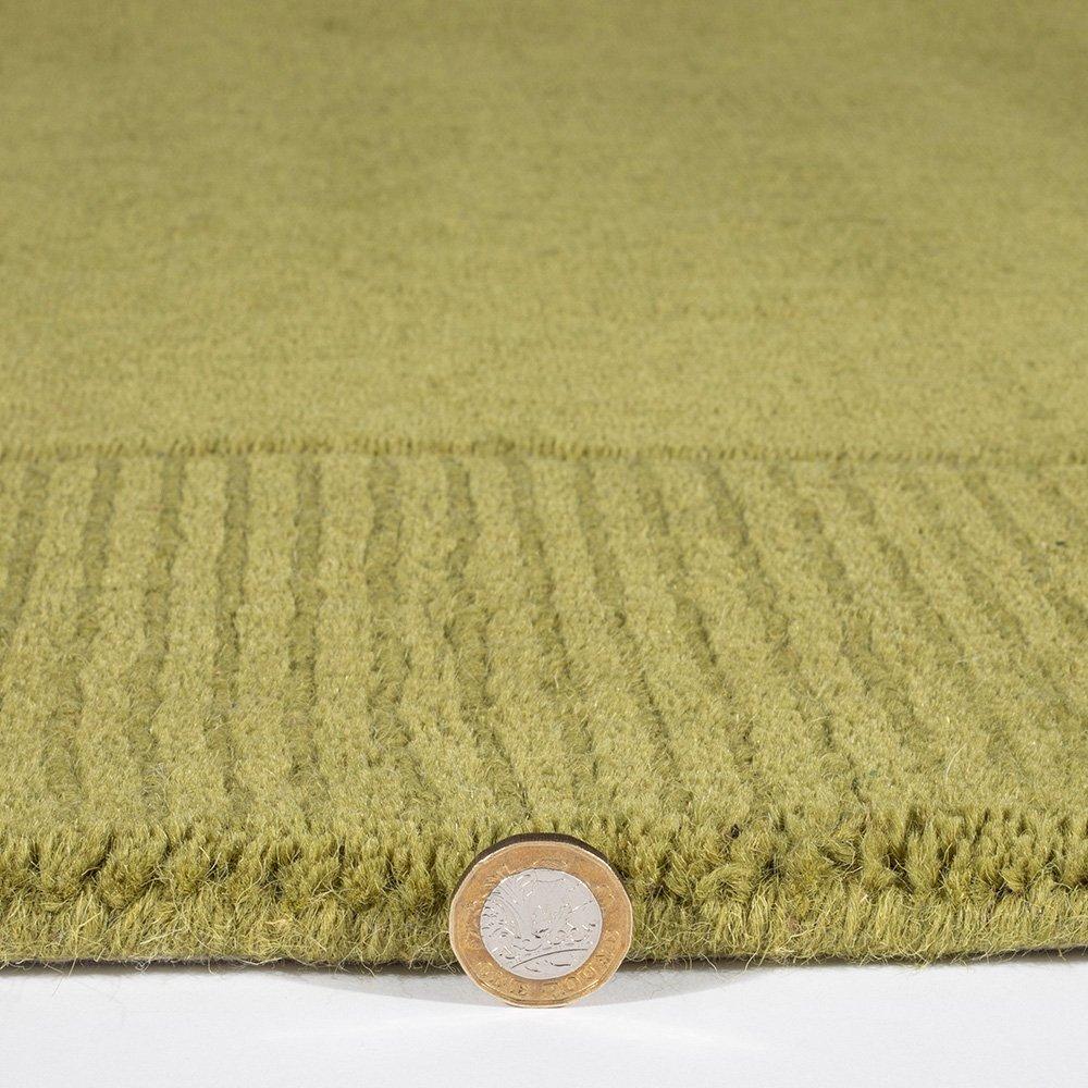 Green - Esselle - Esme Wool Olive Rug 80x150cm - 5