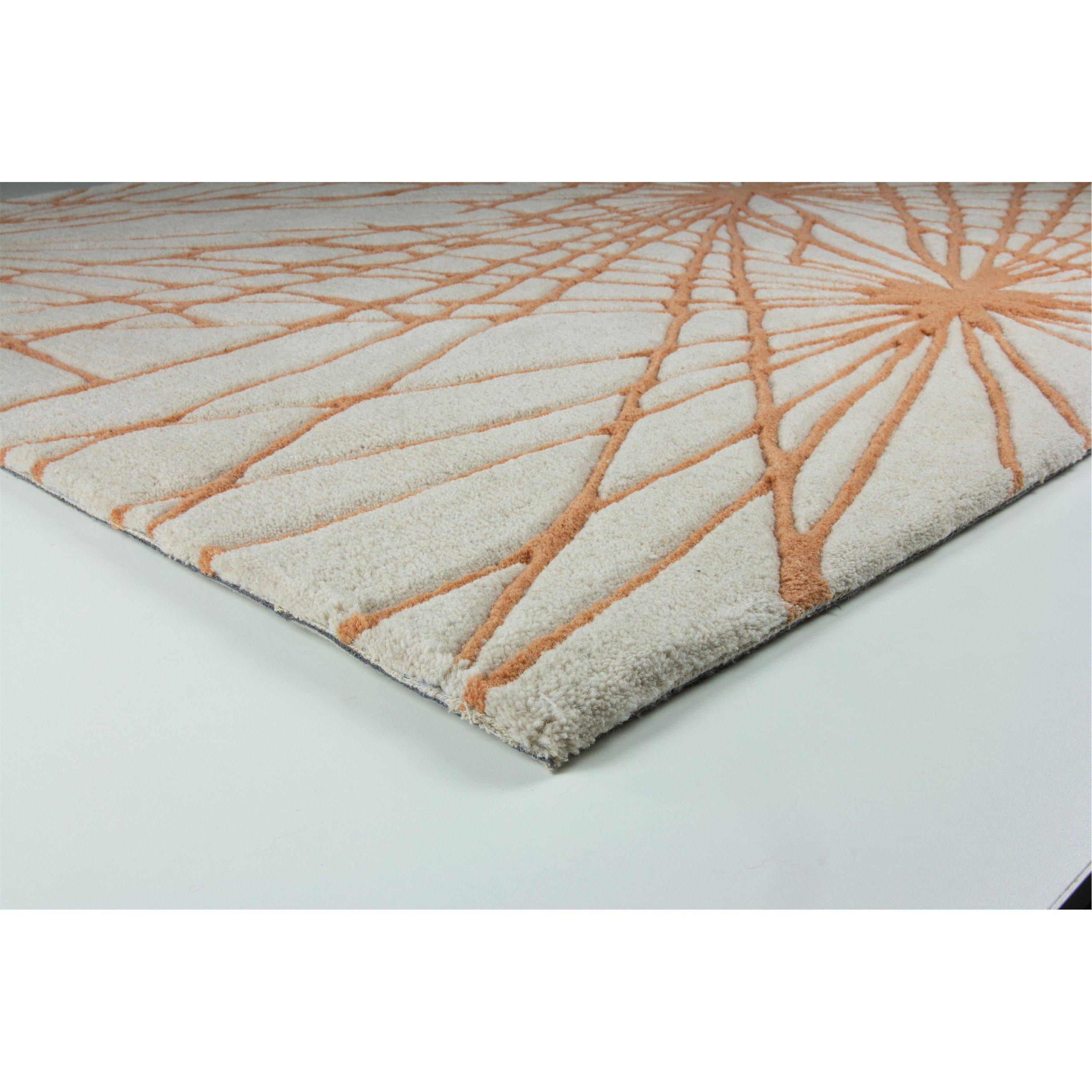 Orange - Esselle - Aura Starburst Natural / Orange 160 x 230cm Rug - 2