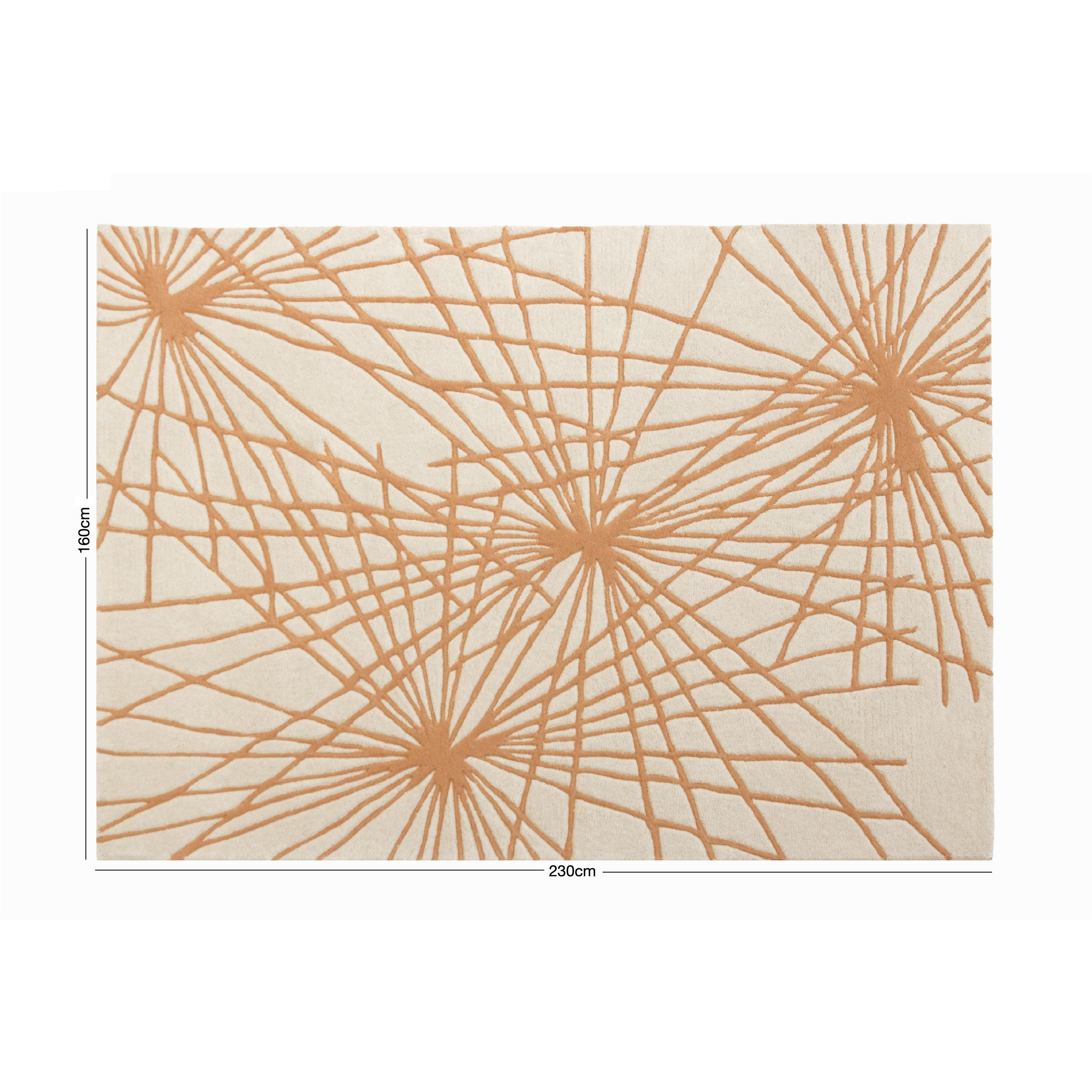 Orange - Esselle - Aura Starburst Natural / Orange 160 x 230cm Rug - 5
