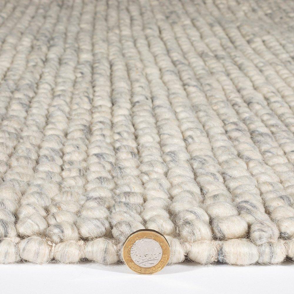 Cream - Esselle - Delilah Mottled Wool Pebble Cream Rug 200x290cm - 1