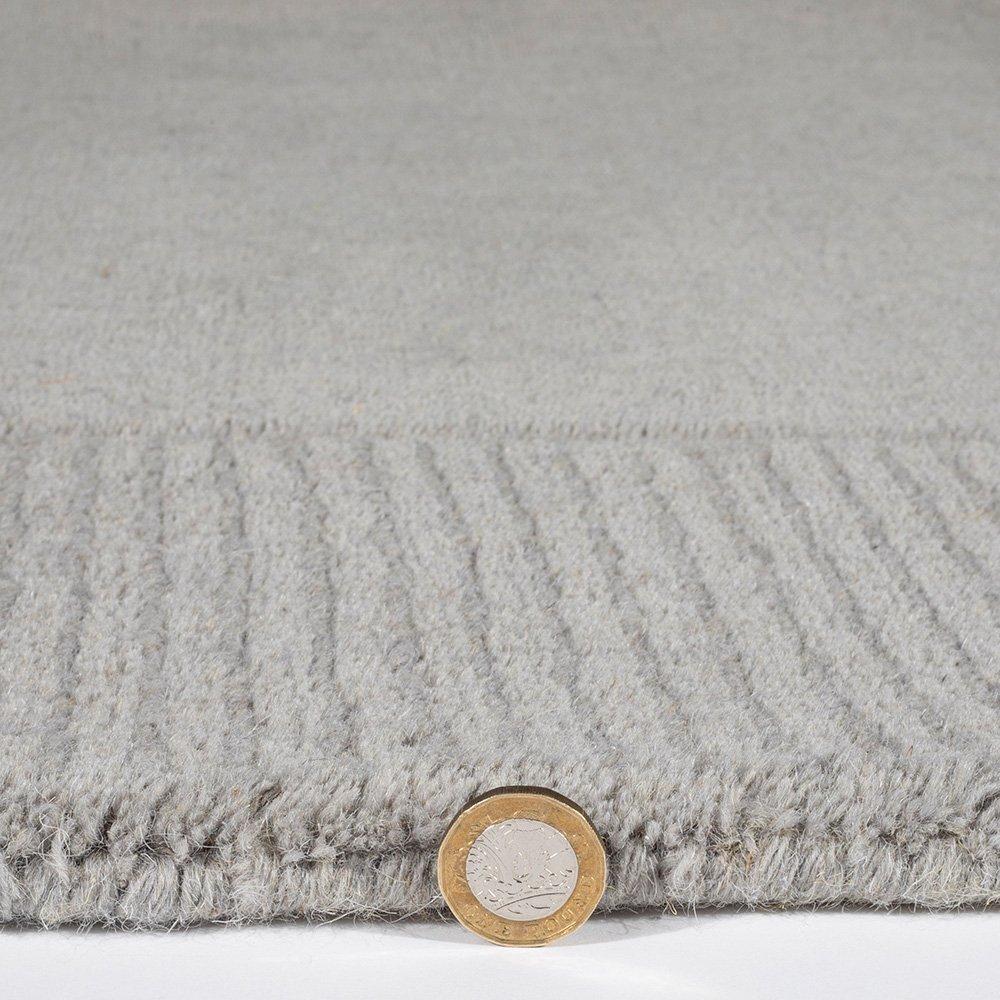 Grey - Esselle - Esme Wool Silver Rug 200 x 290cm - 5