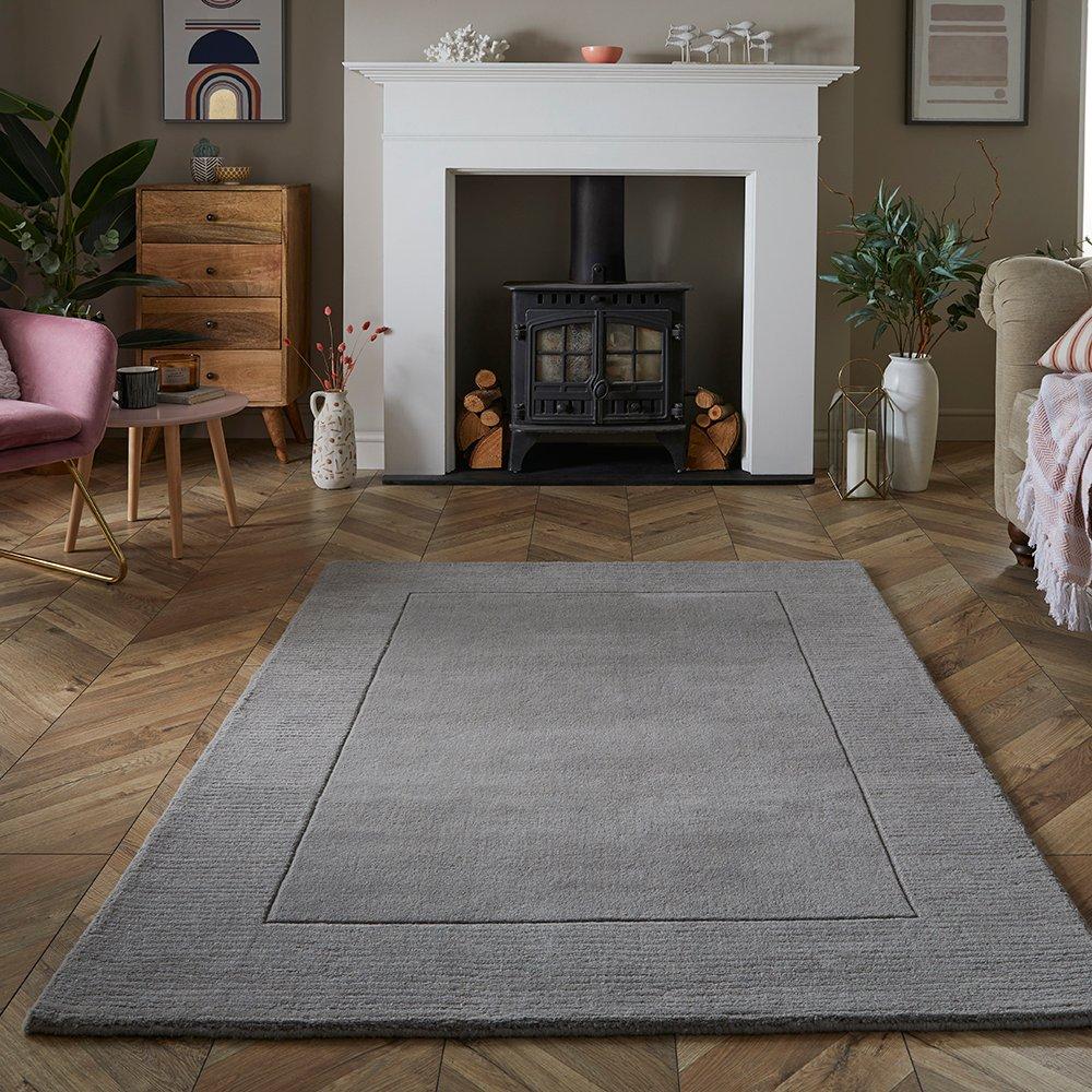 Grey - Esselle - Esme Wool Silver Rug 200 x 290cm - 6