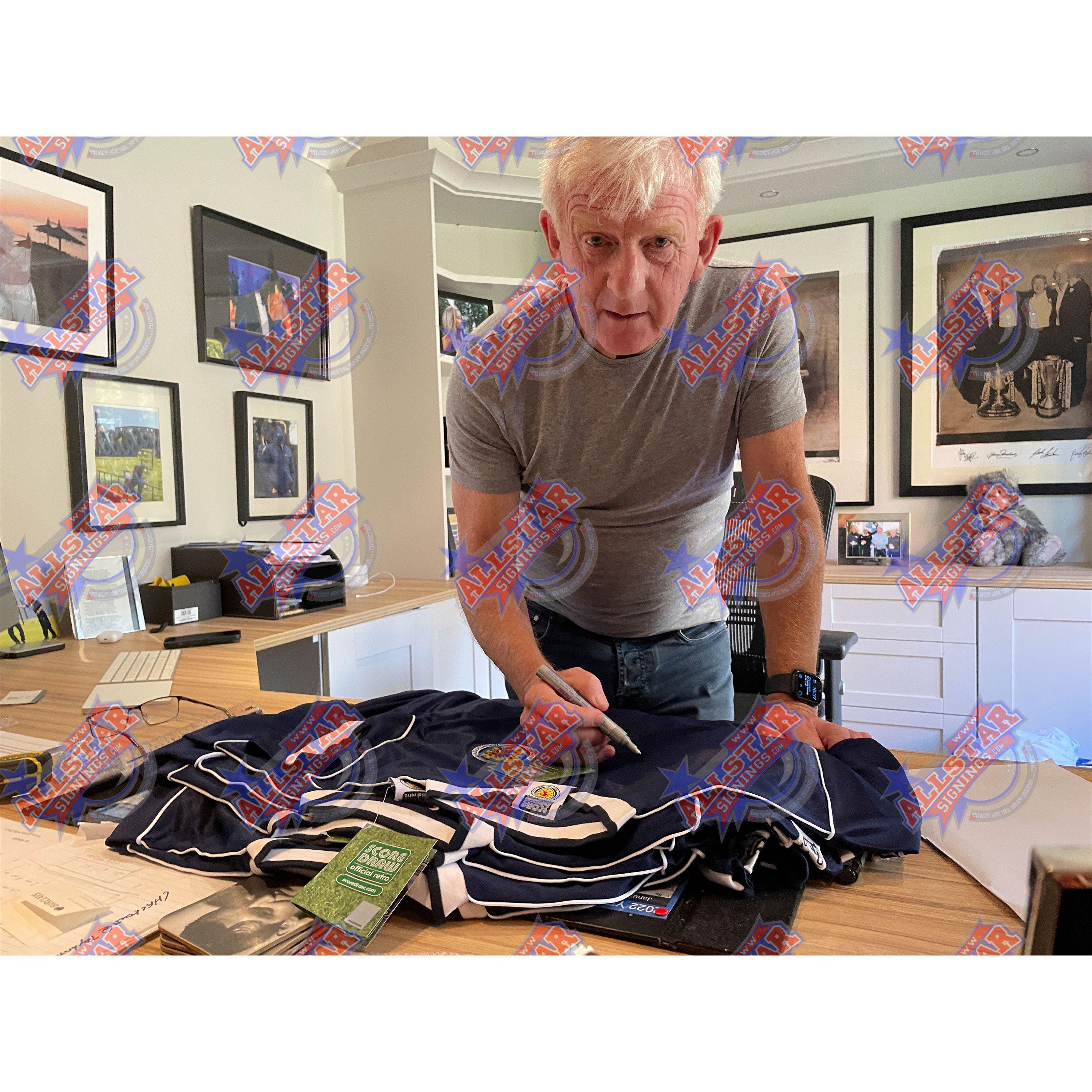 Blue - AllStarSignings Ltd - Gordon Strachan signed Scotland official retrshirt - 2