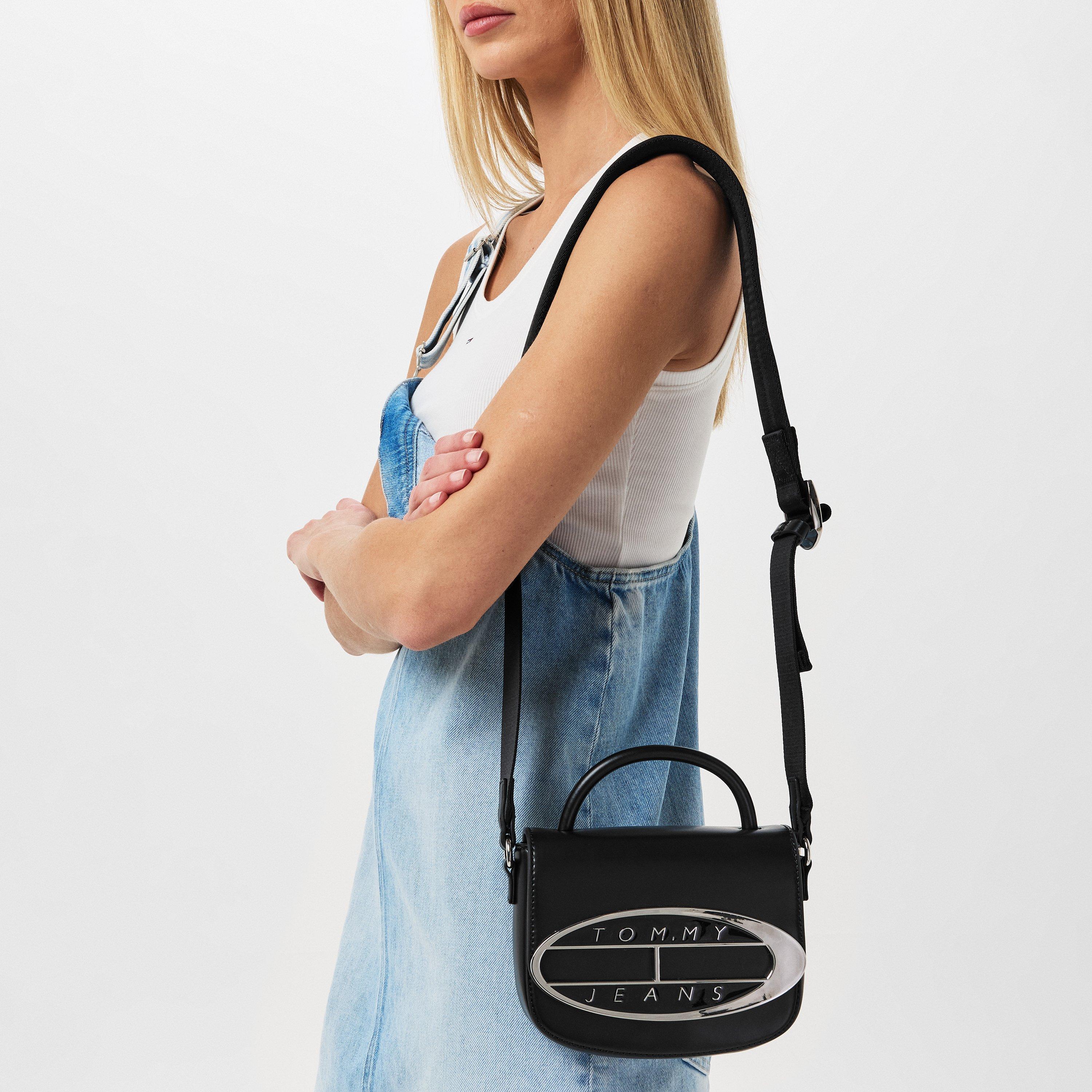 Black - Tommy Jeans - Logo Plaque Crossover Bag - 3