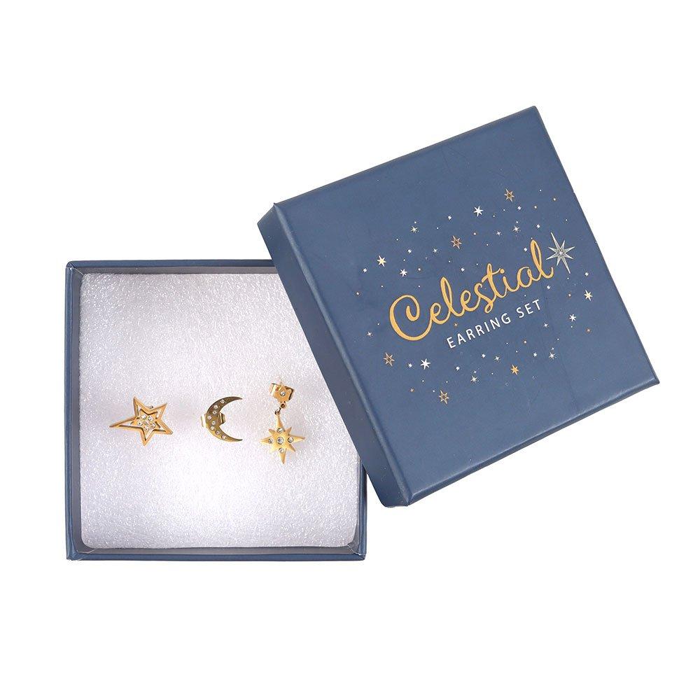 Gold - Something Different - Celestial Earring Set - 2