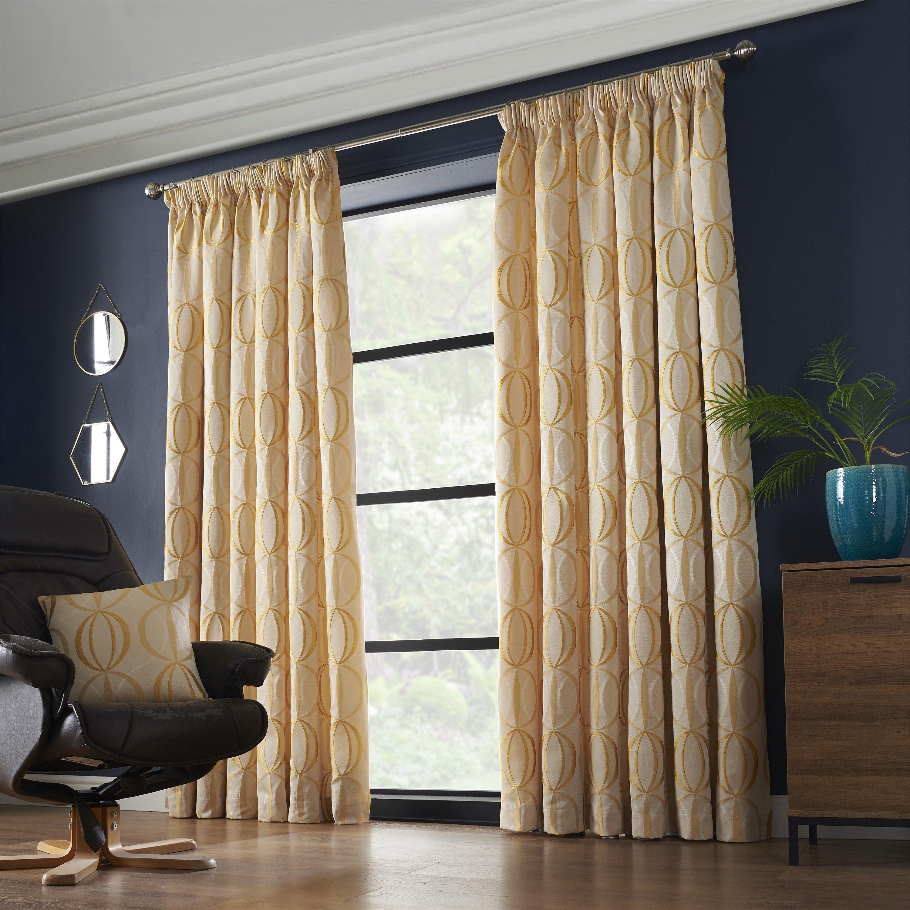 Omega Multi Yarn Fully Lined Pencil Pleat Curtains