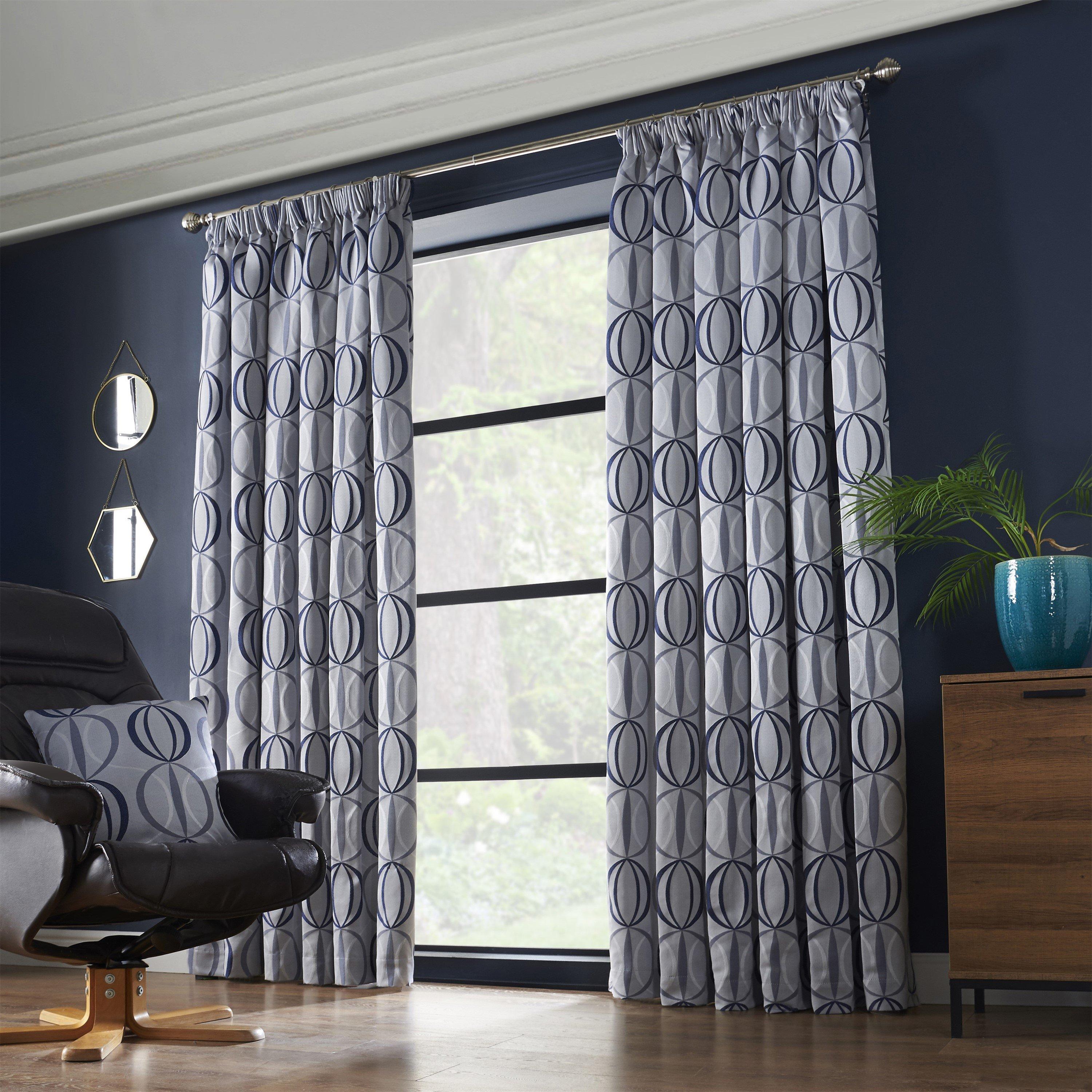 Omega Multi Yarn Fully Lined Pencil Pleat Curtains
