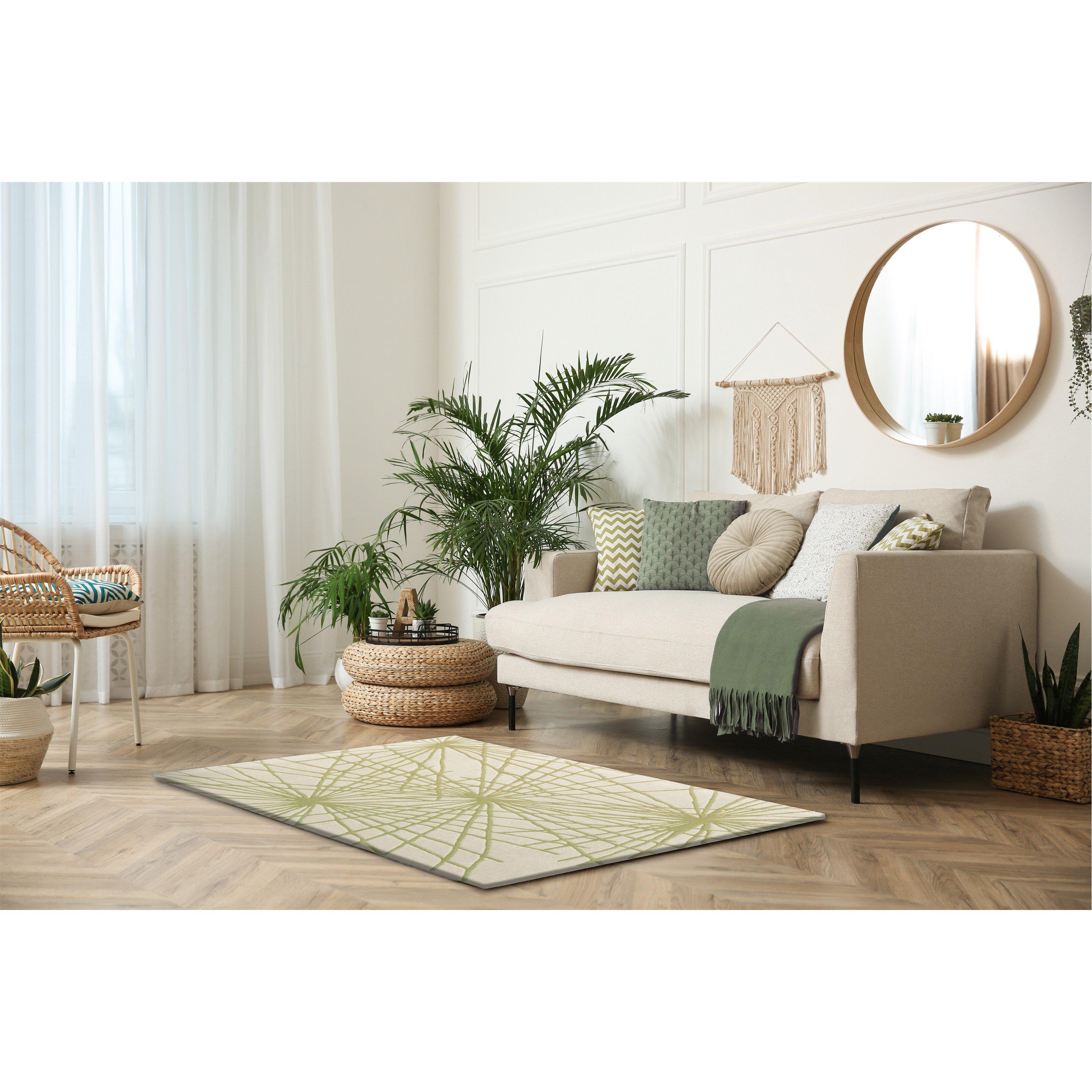 Green - Esselle - Aura Starburst Natural / Sage Green 160 x 230cm Ru - 6