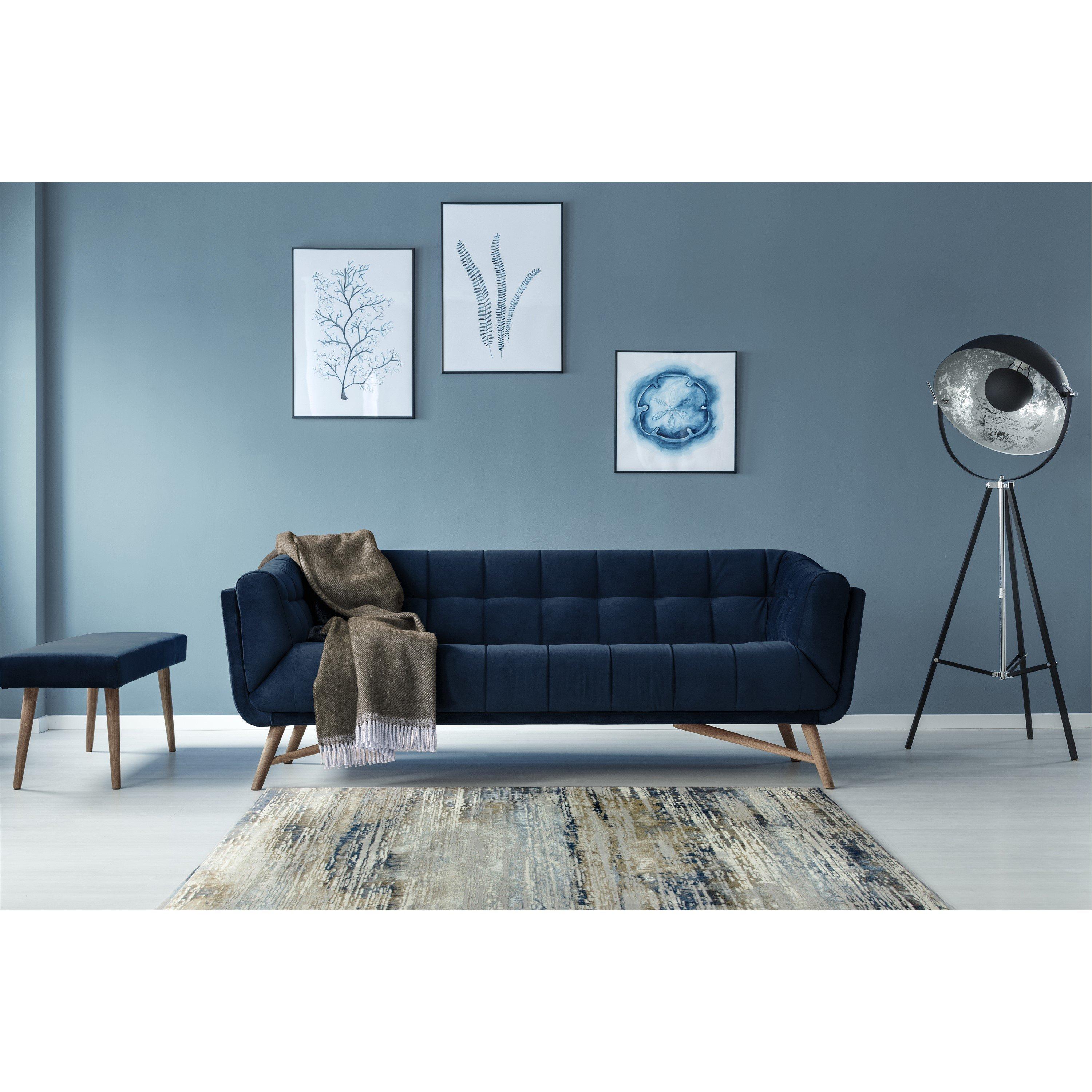Blue - Esselle - Solar Neptune Natural / Blue 200 x 290cm Rug - 6