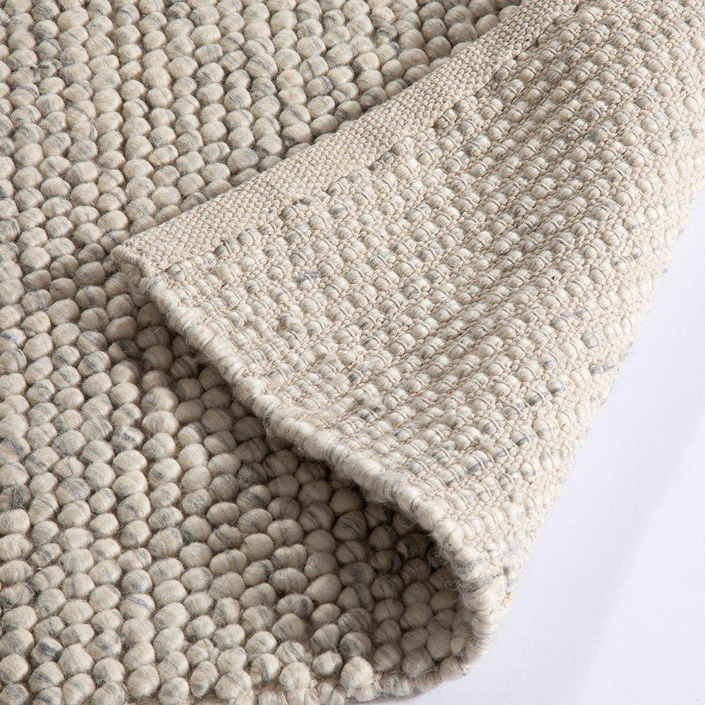 Cream - Esselle - Delilah Wool Pebble Mottled Cream Rug 120x170cm - 4