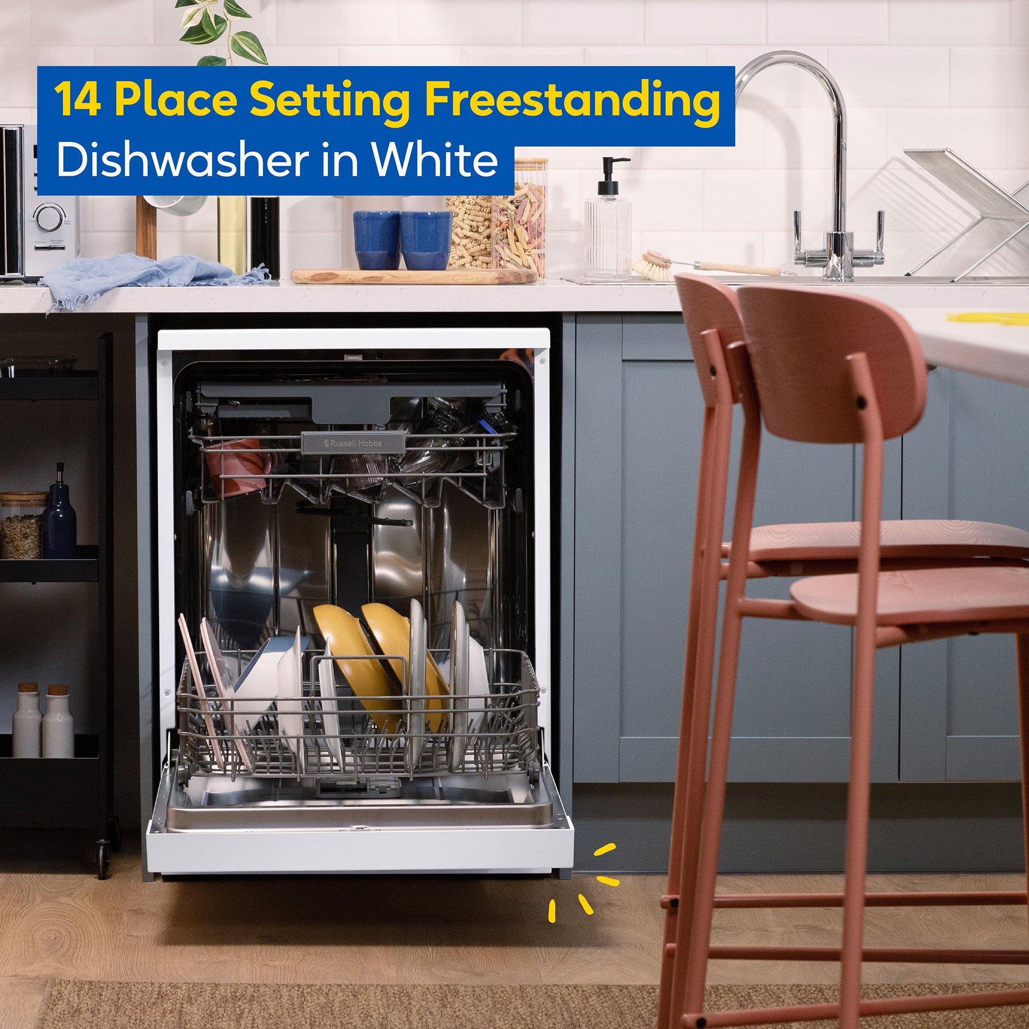 White - Russell Hobbs - RH60DW10C1W Freestanding Dishwasher in White - 3