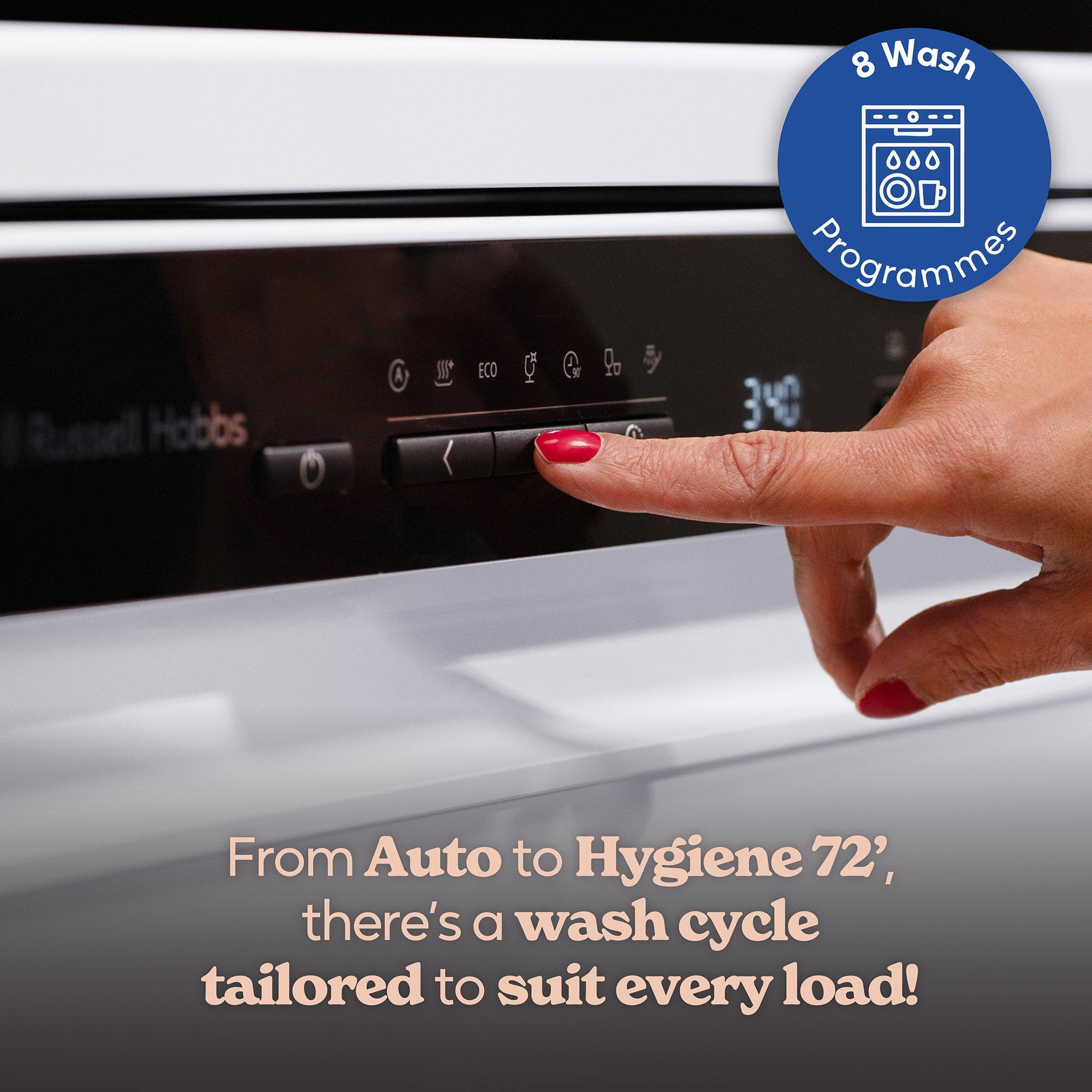 White - Russell Hobbs - RH60DW10C1W Freestanding Dishwasher in White - 5