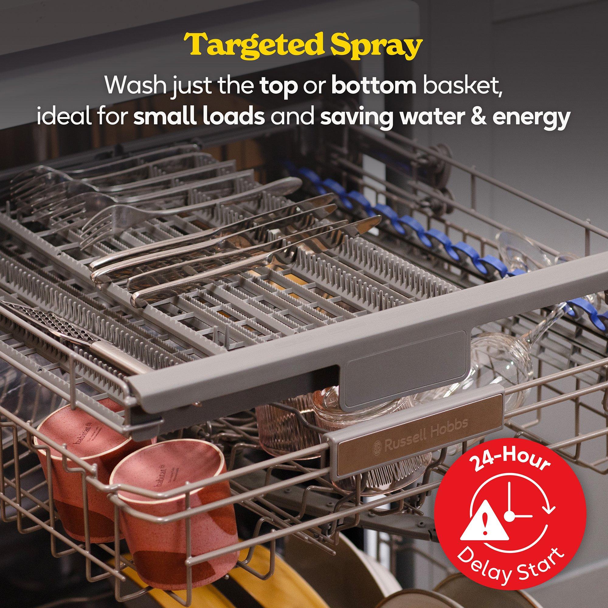 White - Russell Hobbs - RH60DW10C1W Freestanding Dishwasher in White - 7