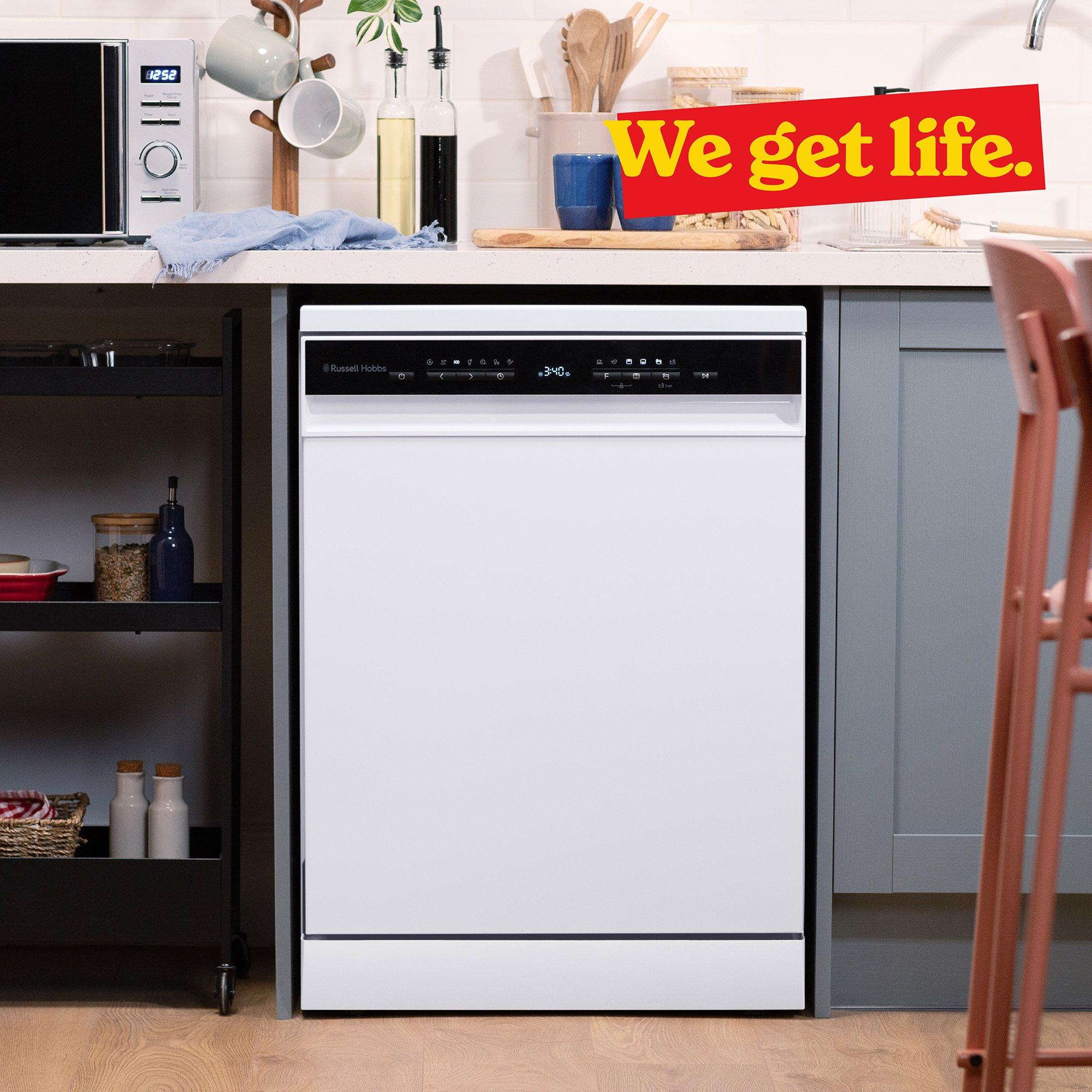 White - Russell Hobbs - RH60DW10C1W Freestanding Dishwasher in White - 9