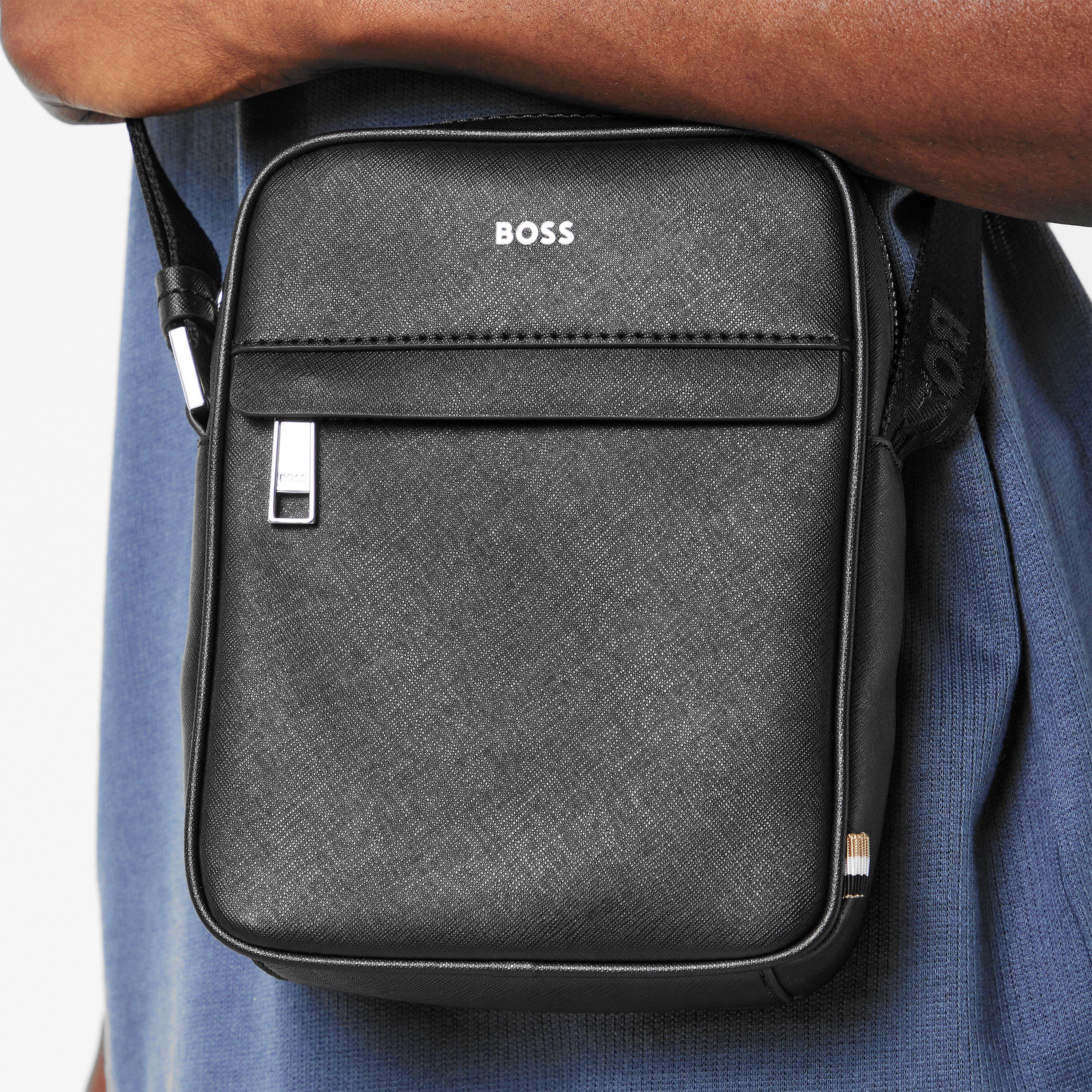 Black - Boss - Men's Zair Ns Zipped Shoulder Bag - 3