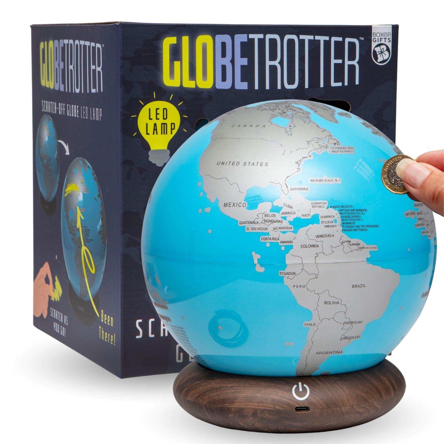 Multi - Boxer Gifts - Globe Trotter Light-Up LED Scratch Off World Map - 1