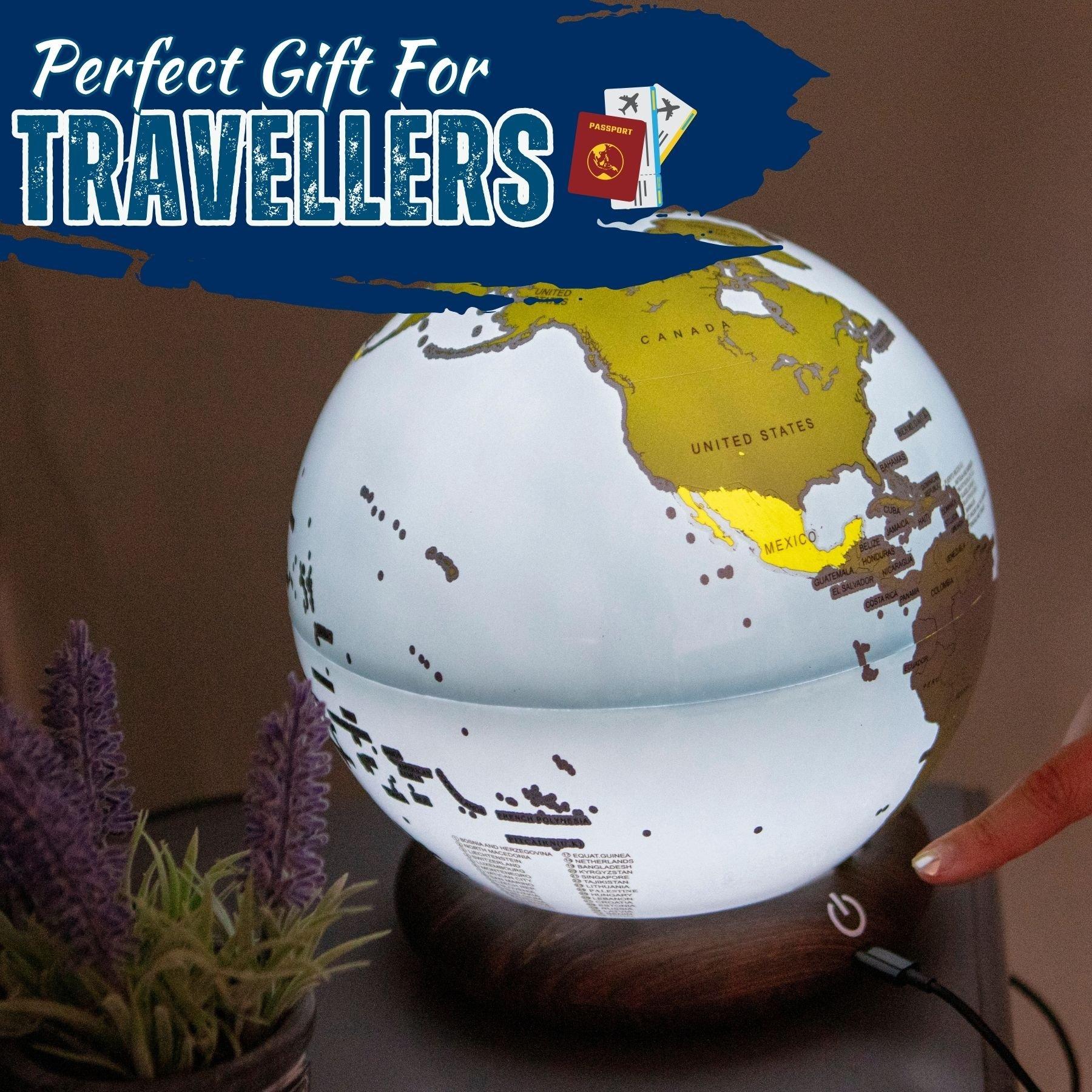 Multi - Boxer Gifts - Globe Trotter Light-Up LED Scratch Off World Map - 3