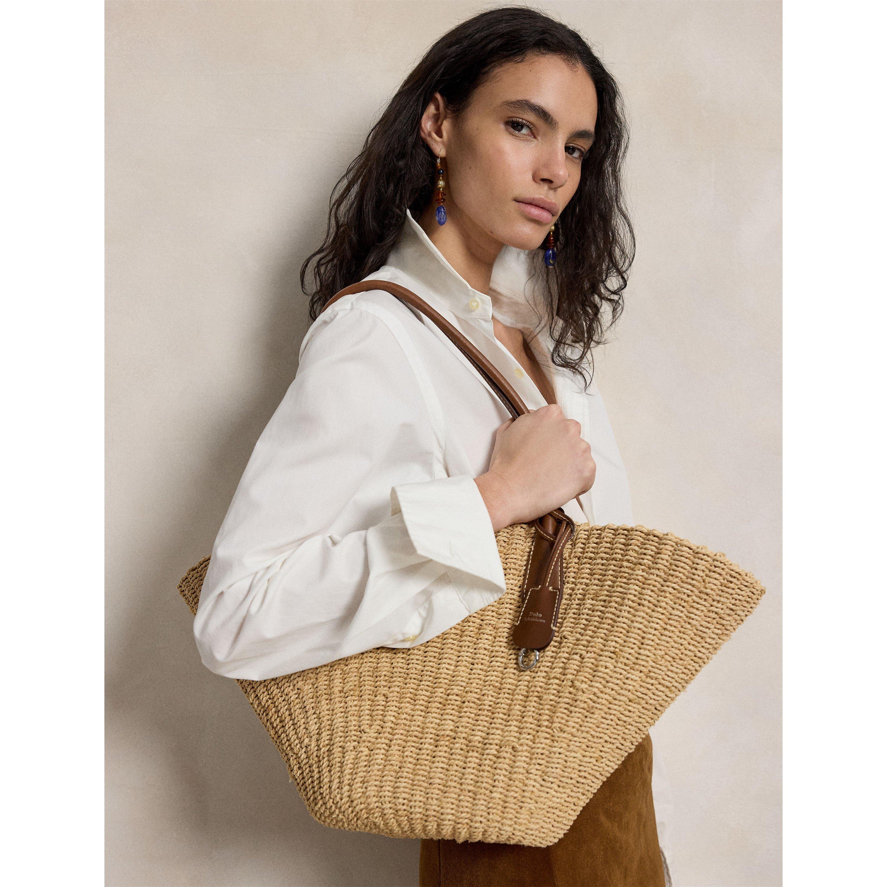 NATURAL/CUOIO - Polo Ralph Lauren - Women's Straw Bag - 3