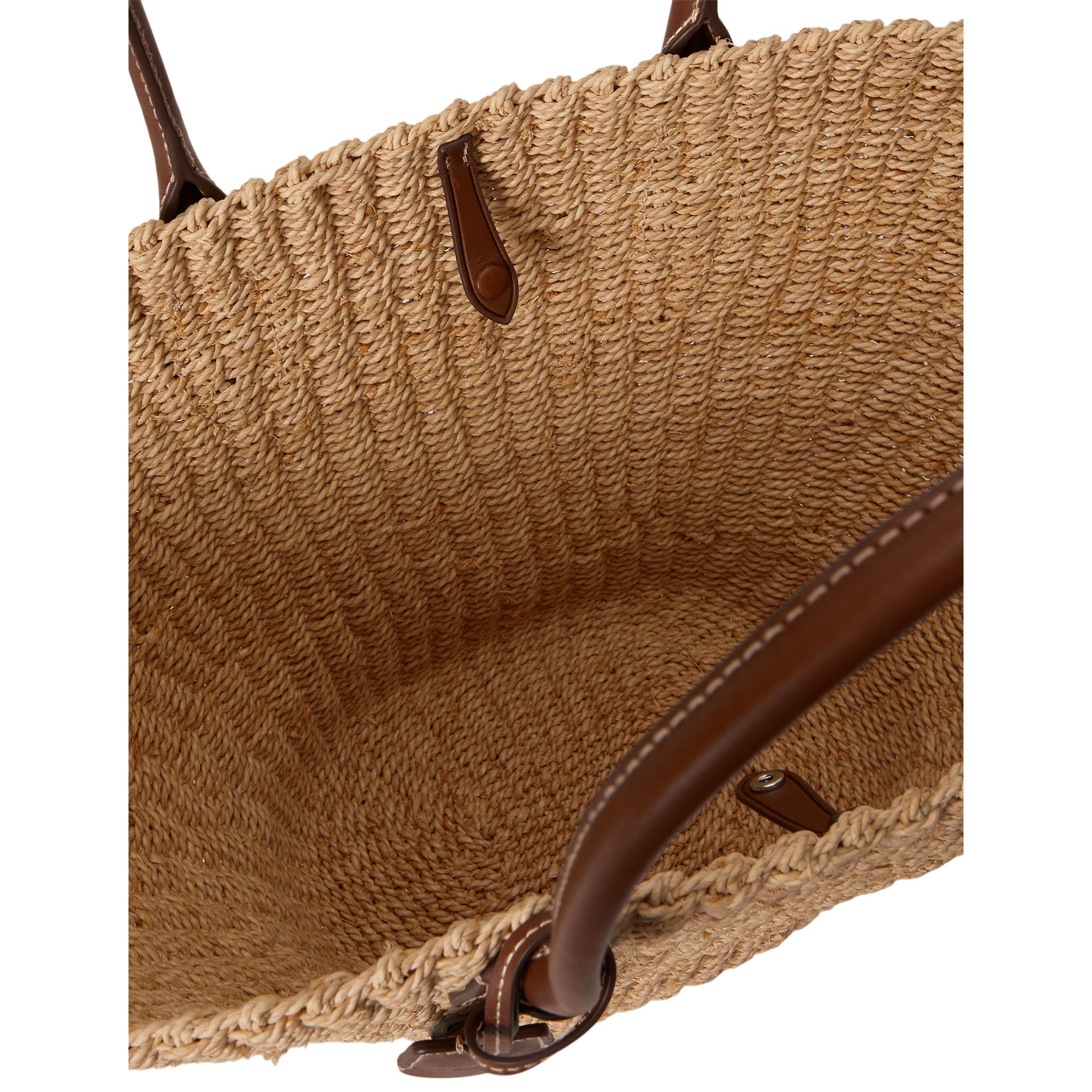 NATURAL/CUOIO - Polo Ralph Lauren - Women's Straw Bag - 5