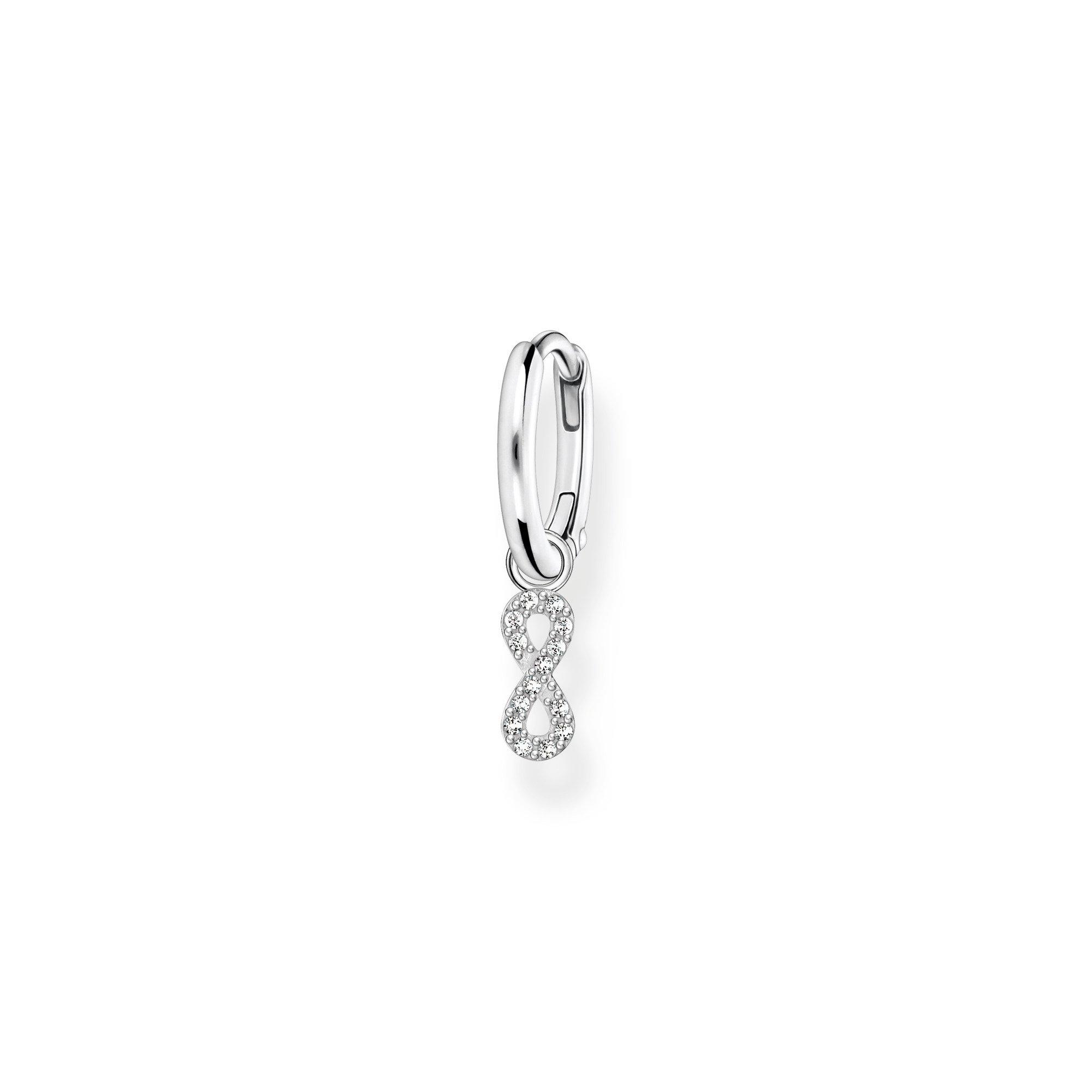Silver - Thomas Sabo - THOMAS SABO Single Infinity Hoop Earring - 1