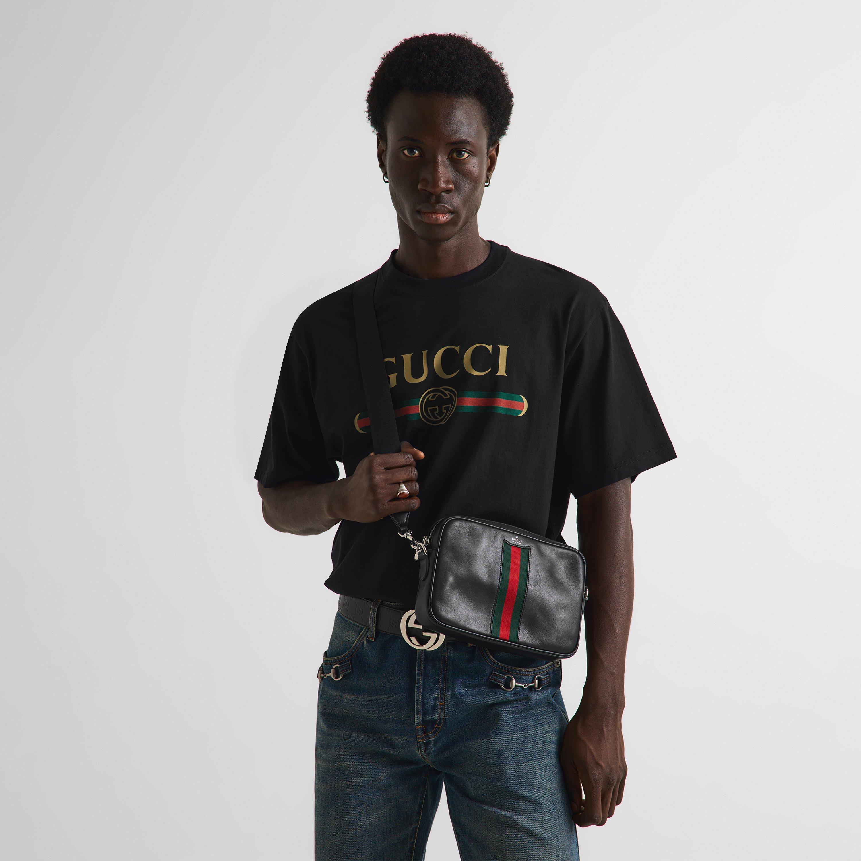 Black - Gucci - Men's Cross Body Bag - 3