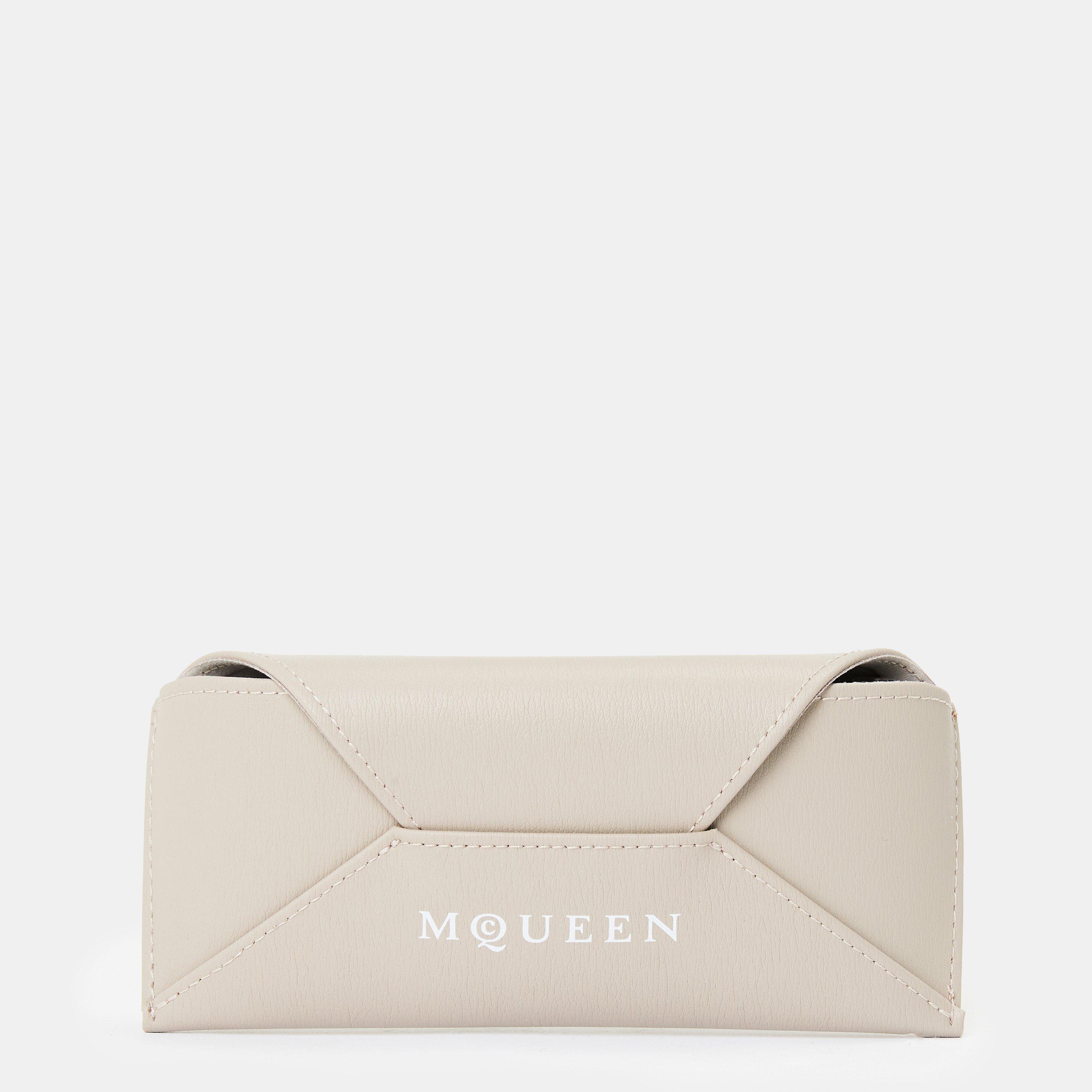 Black/Grey - Alexander McQueen - Men's Alex Rectangle Sunglasses - 5