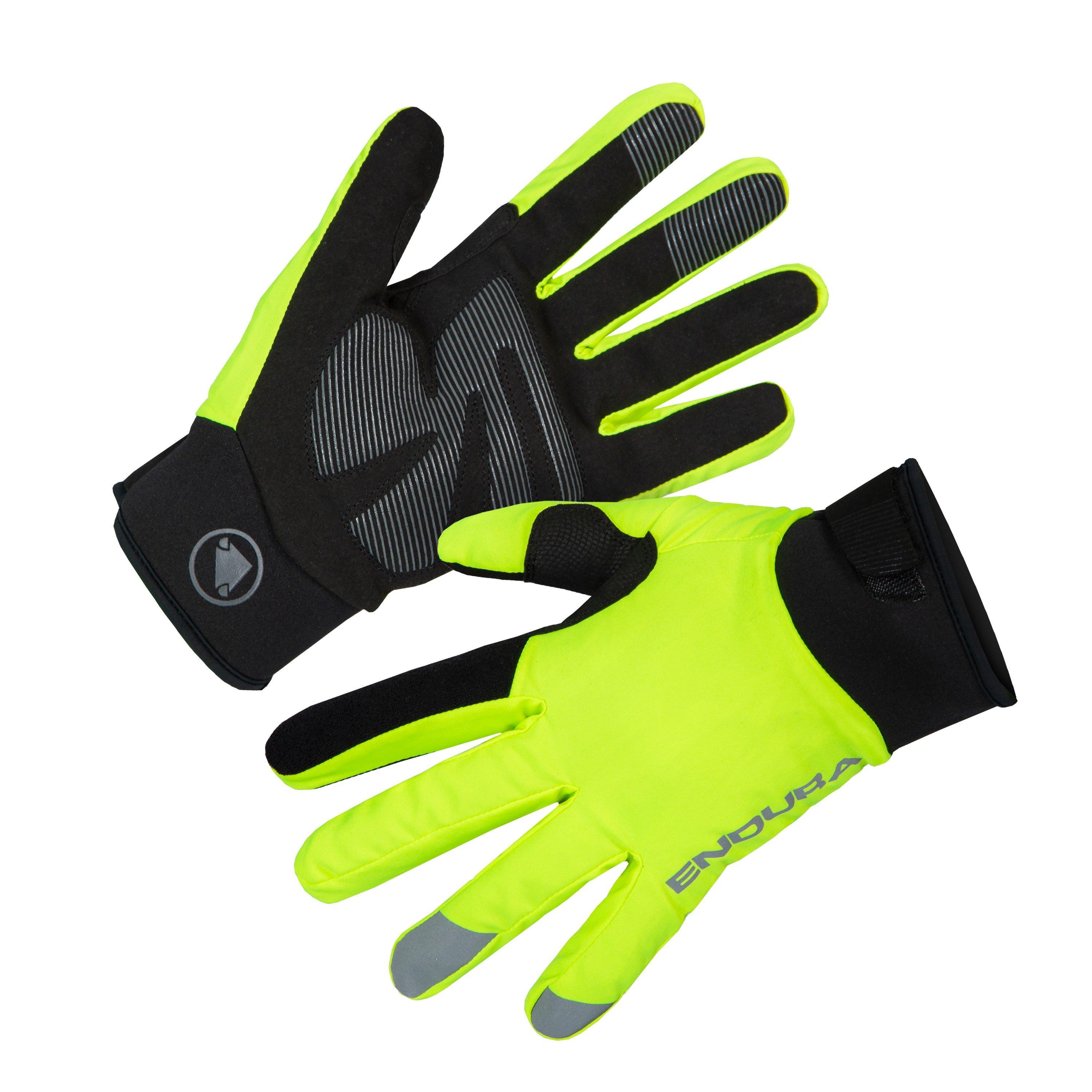 Endura Women's Waterproof Cycling Gloves - Hi Viz Yellow - M