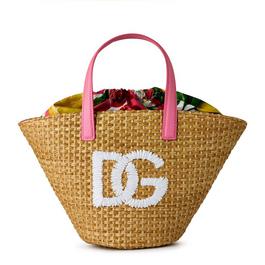 Dolce and Gabbana Logo Straw Bag Juniors