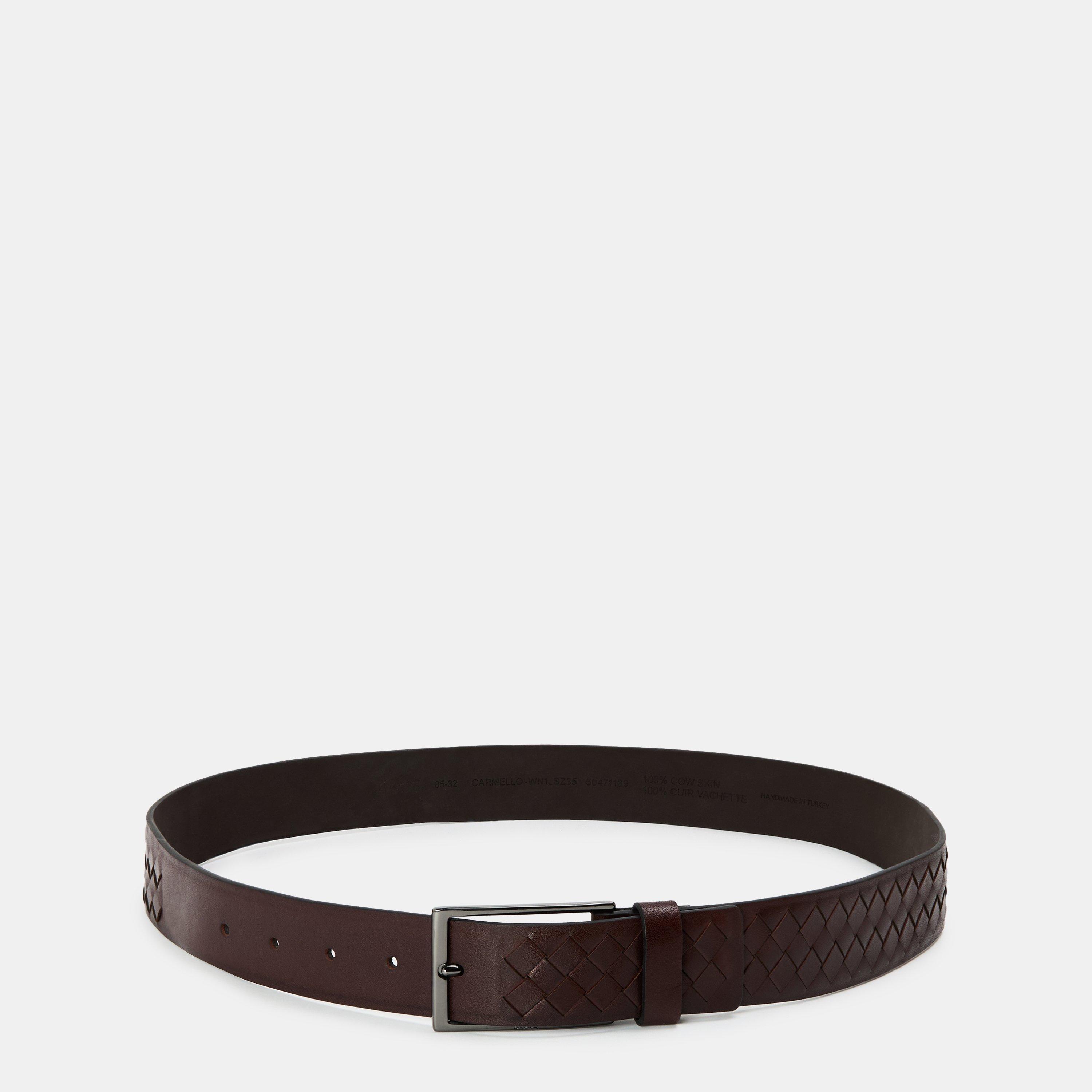 Boss Men's Carmello Leather Belt - Dark Brown - 32R (85cm)